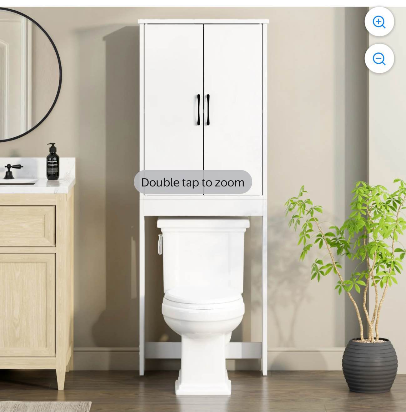 Mainstays Ardent Over-the-Toilet Bathroom Storage Cabinet, White