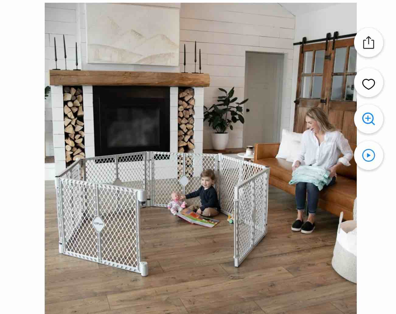 Toddleroo by North States Superyard Explorer Baby Play Yard, Gray Plastic (Slightly Used)