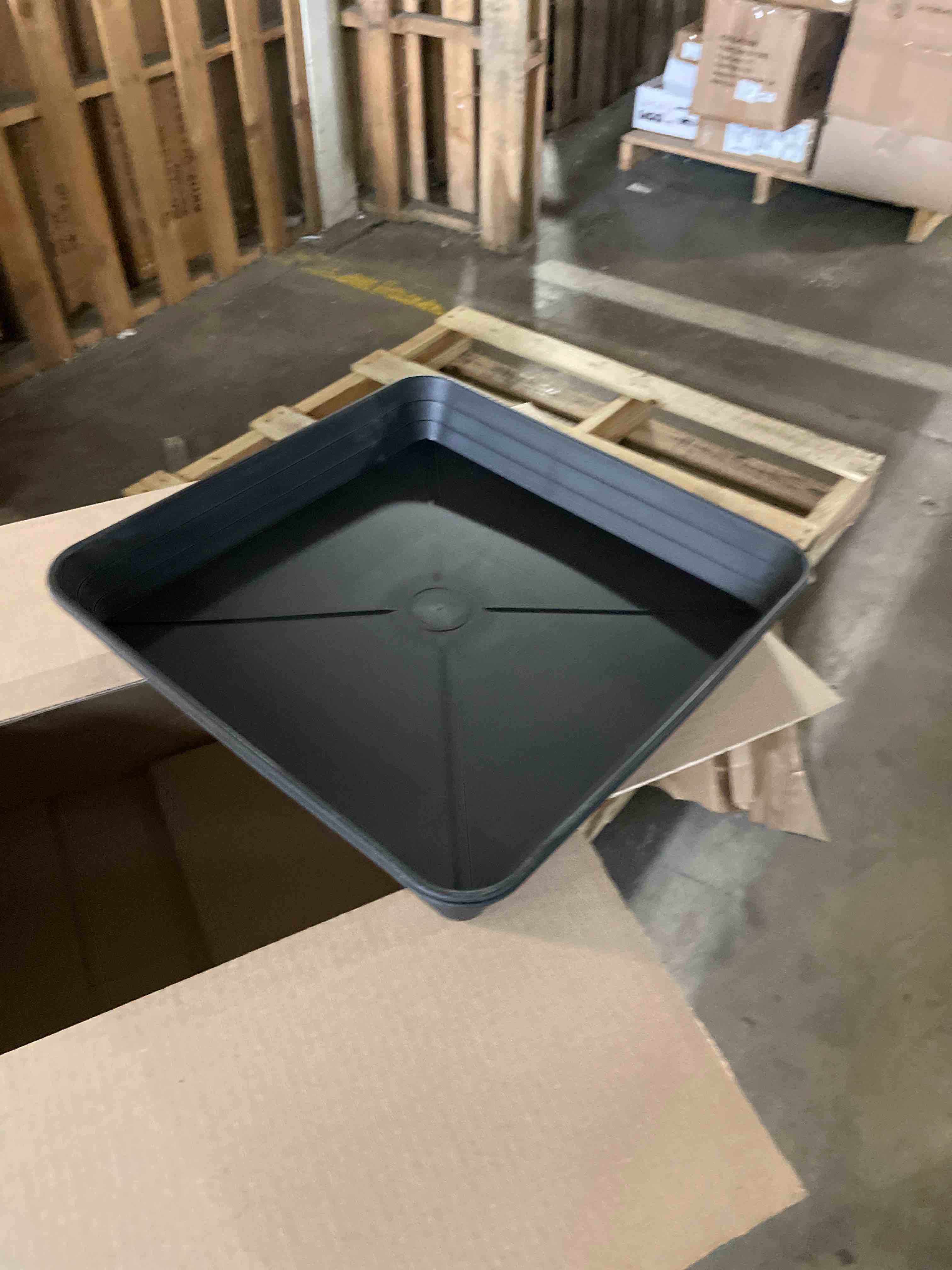 Feyvdzv 2Pack Square Plant Saucer Tray 8 inch, 6 8 10 12 14 16 18 20 inch Heavy Duty Plastic Square