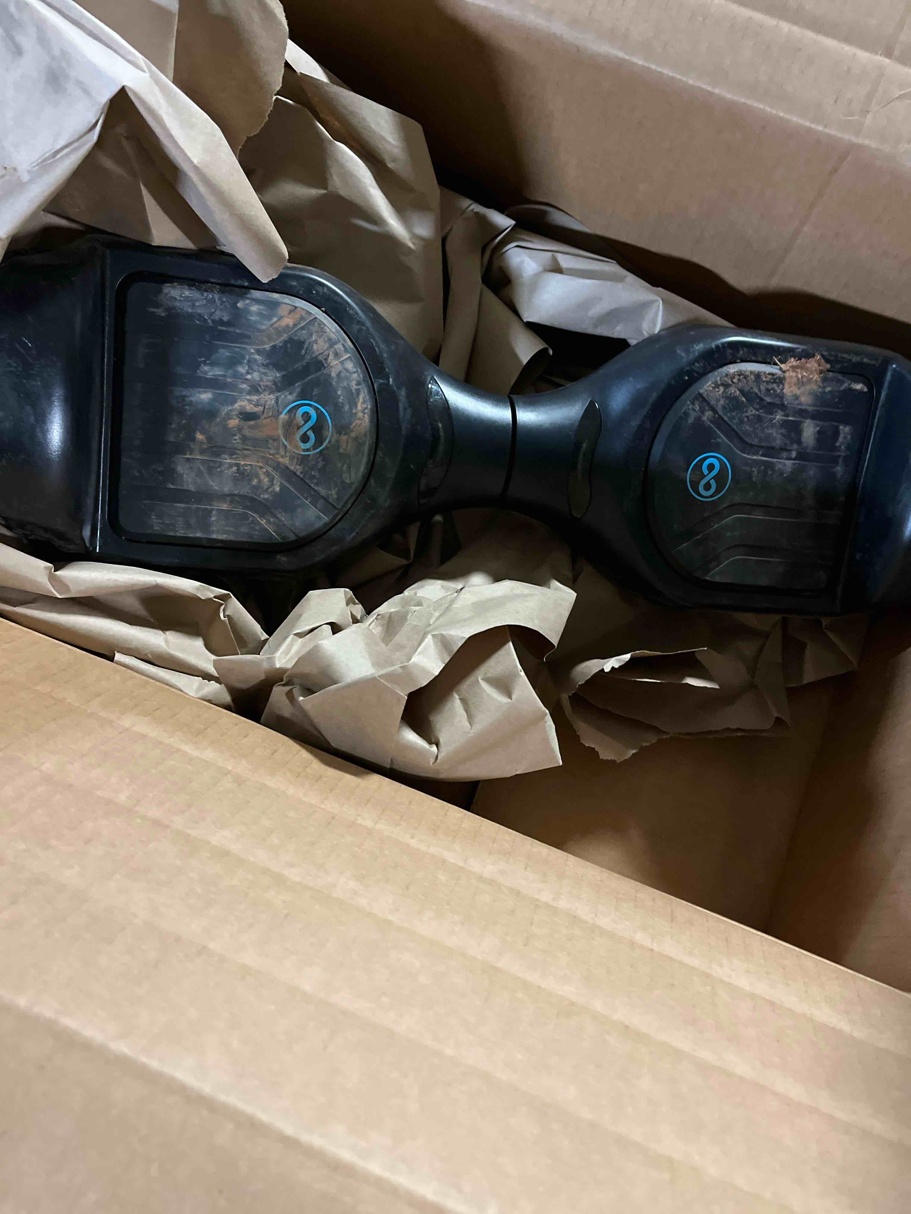 Condition photo showing As Is for Gyroor Self Balancing Scooter New G13 All Terrain Balancing Scooter with LED Lights & 500W Motor, Self Balancing Off Road with Bluetooth for Kids ages 6-12 and Adults black
