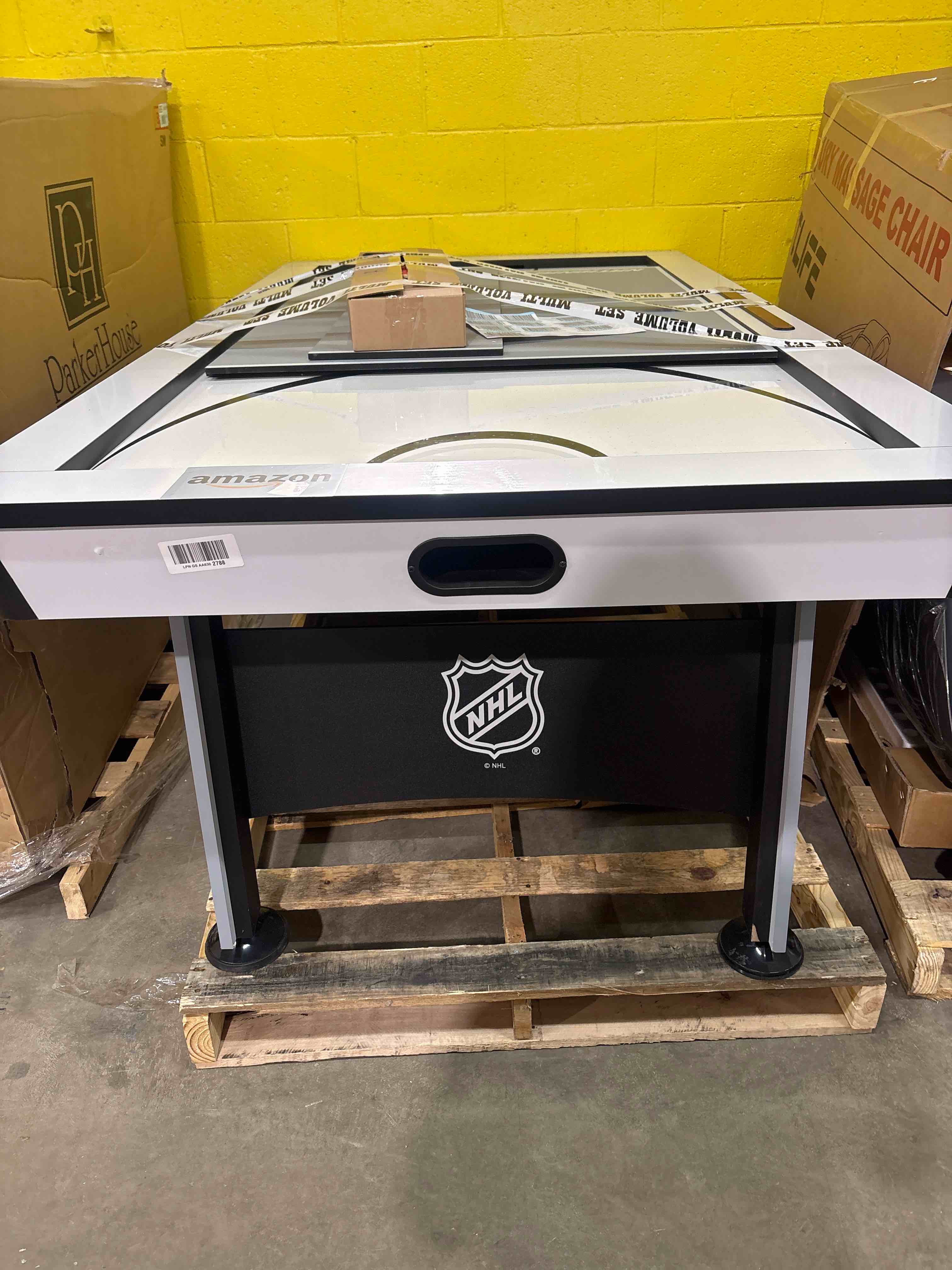 Condition photo showing New/Like New for EastPoint Multi-Game Tables, Play 2-in-1 Air Hockey Table with Table Tennis Top, Product Dimensions: 80"L x 43"W x 32"H