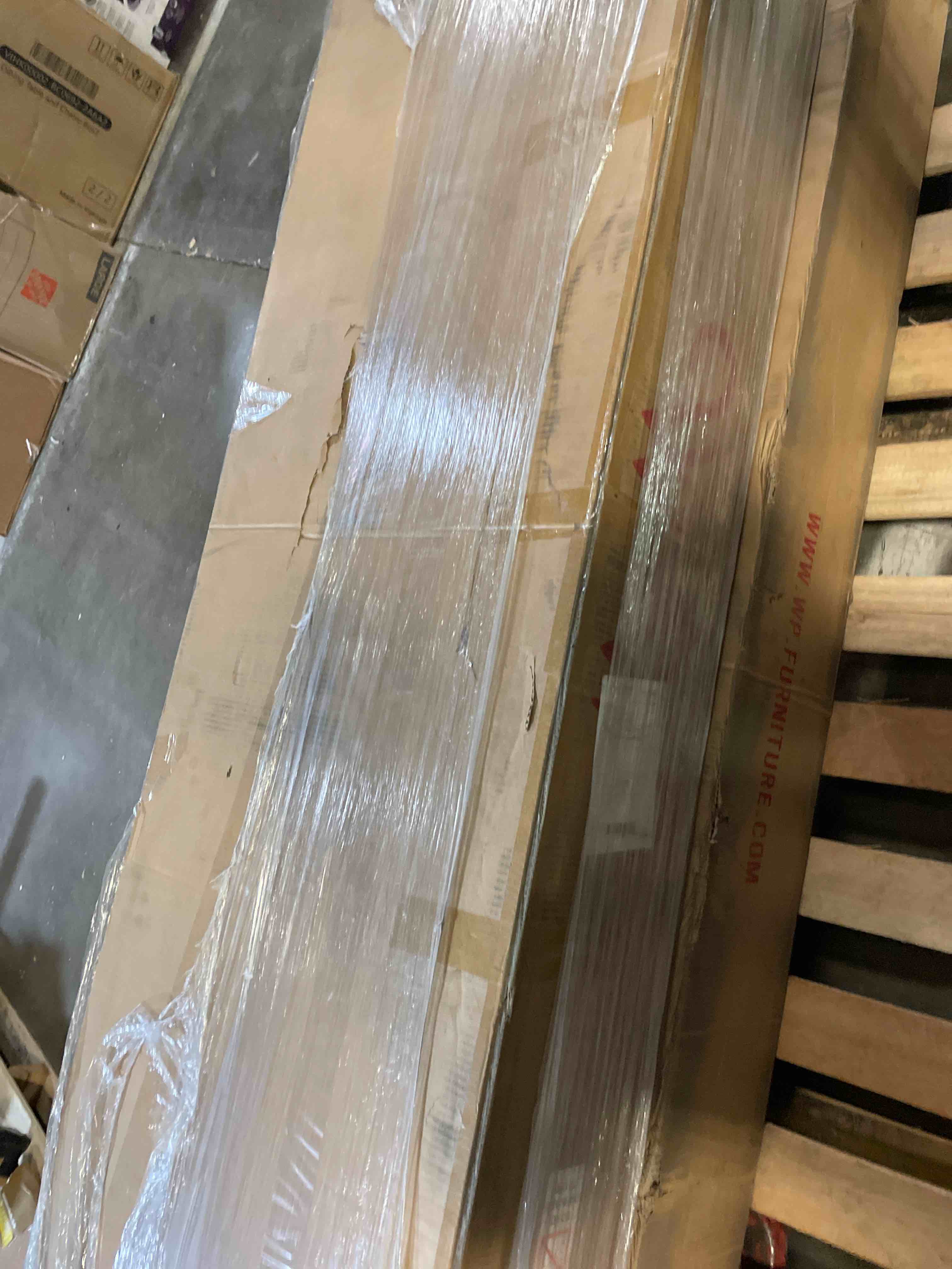 Condition photo showing As Is for Elen Tufted Velvet Bed