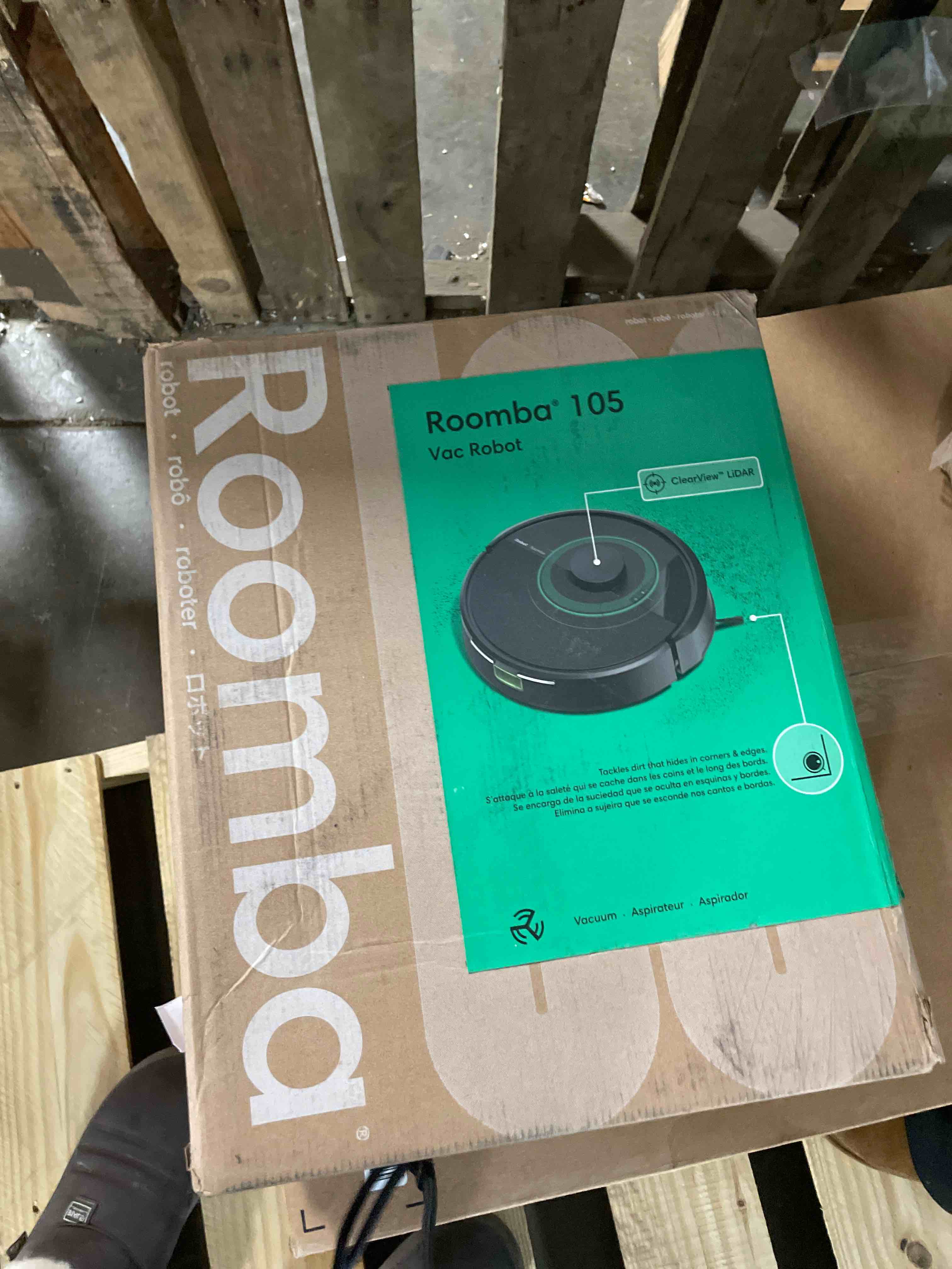 Condition photo showing Good Condition for iRobot Roomba 105 Combo Robot Vacuum & Mop - Easy to use, Intense Power-Lifting Suction, LiDAR Navigation, Multiple Cleaning Modes, Avoids Mopping Carpets, Self-Charging