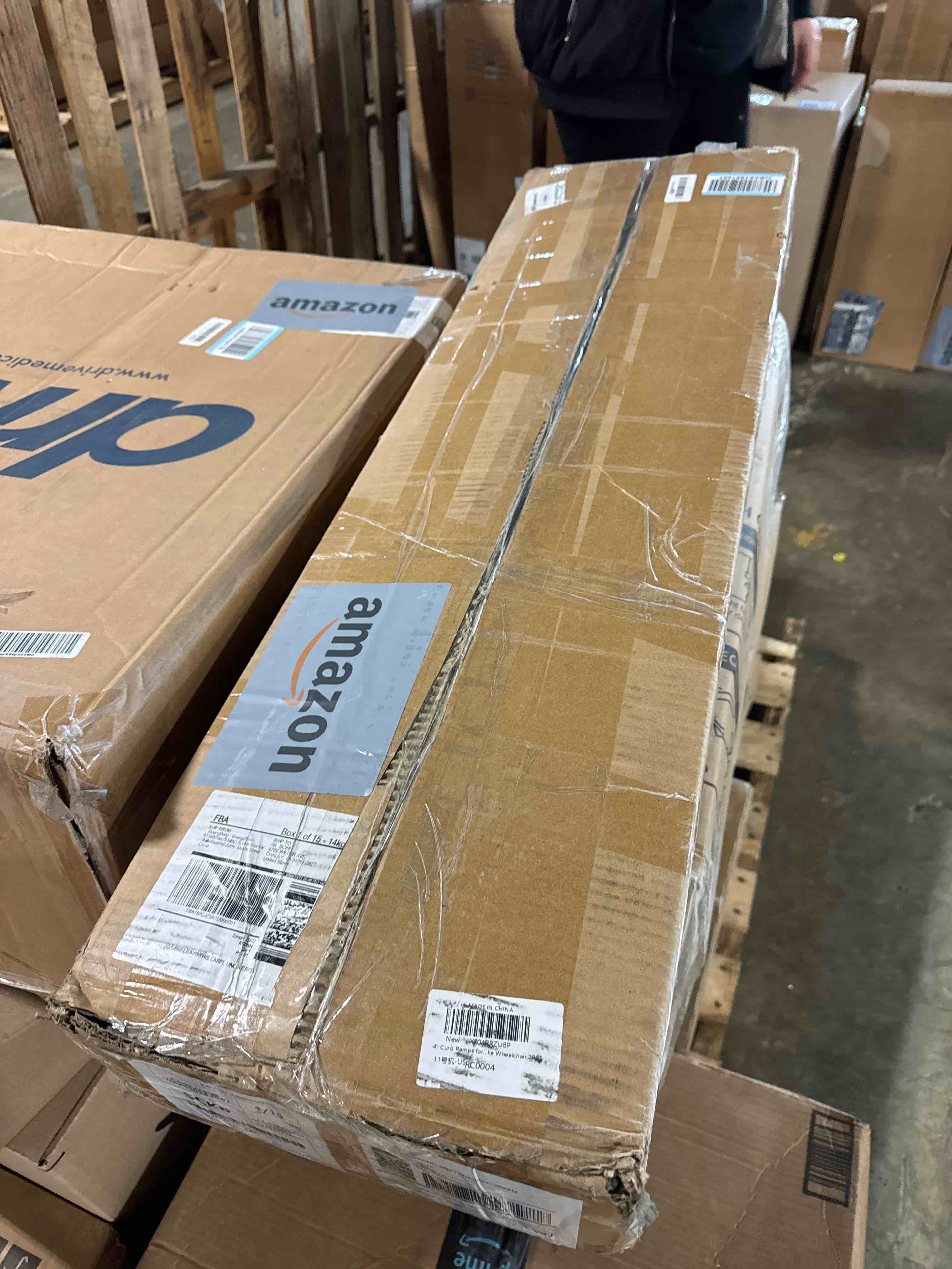 Condition photo showing Good Condition for 4" Curb Ramps for Driveway - PLSER 4" Rubber Curb Driveway Ramp 7700LBS/3.5T Capacity Vehicle Ramps for Motorcycle Car Bike Wheelchair,2PCS