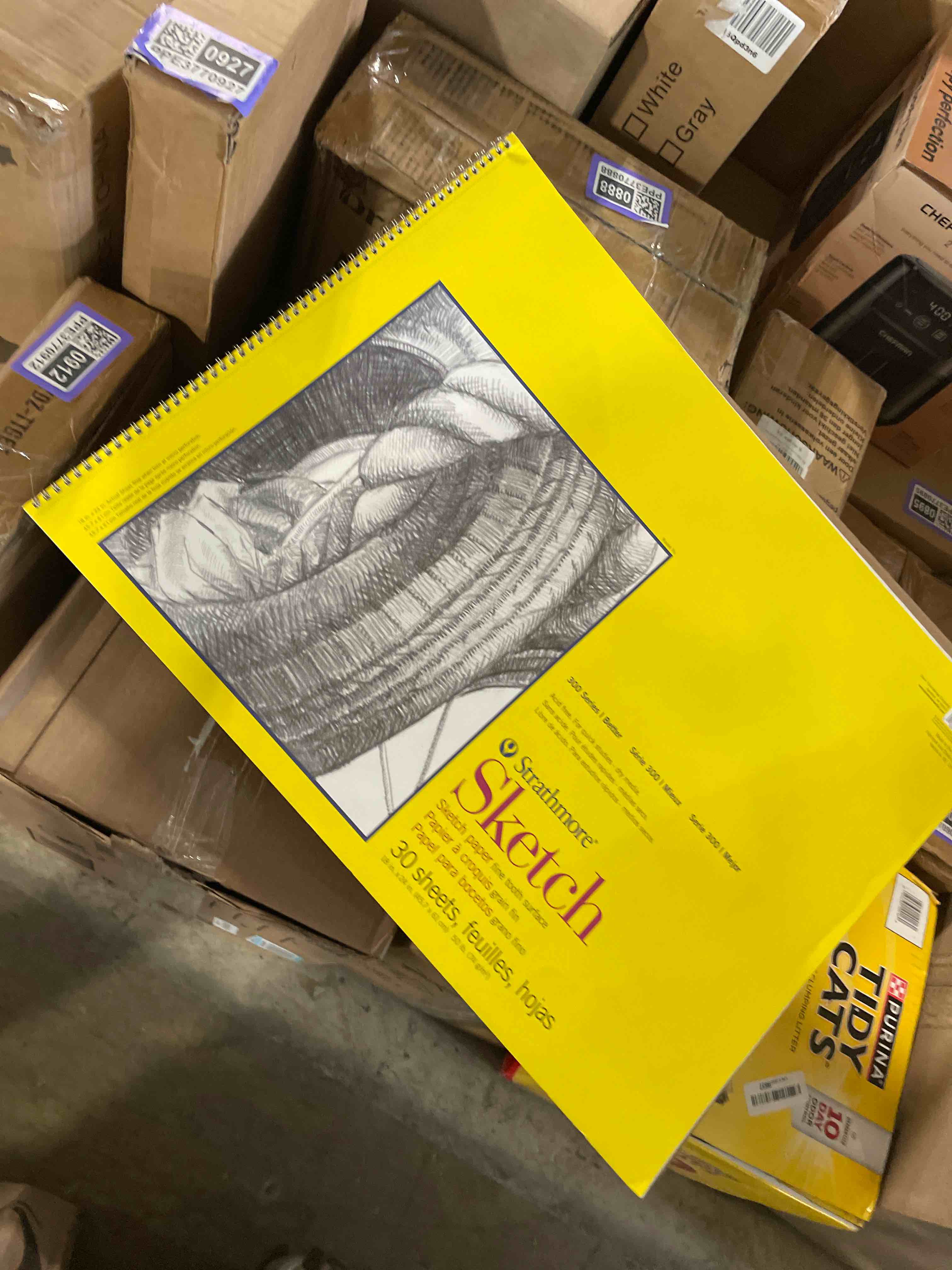Condition photo showing New/Like New for Strathmore 300 Series Sketch Pad, 18x24 inch, 30 Sheets, Side Wire - Artist Sketchbook for Drawing, Illustration, Art Class Students 18x24 inch Pad