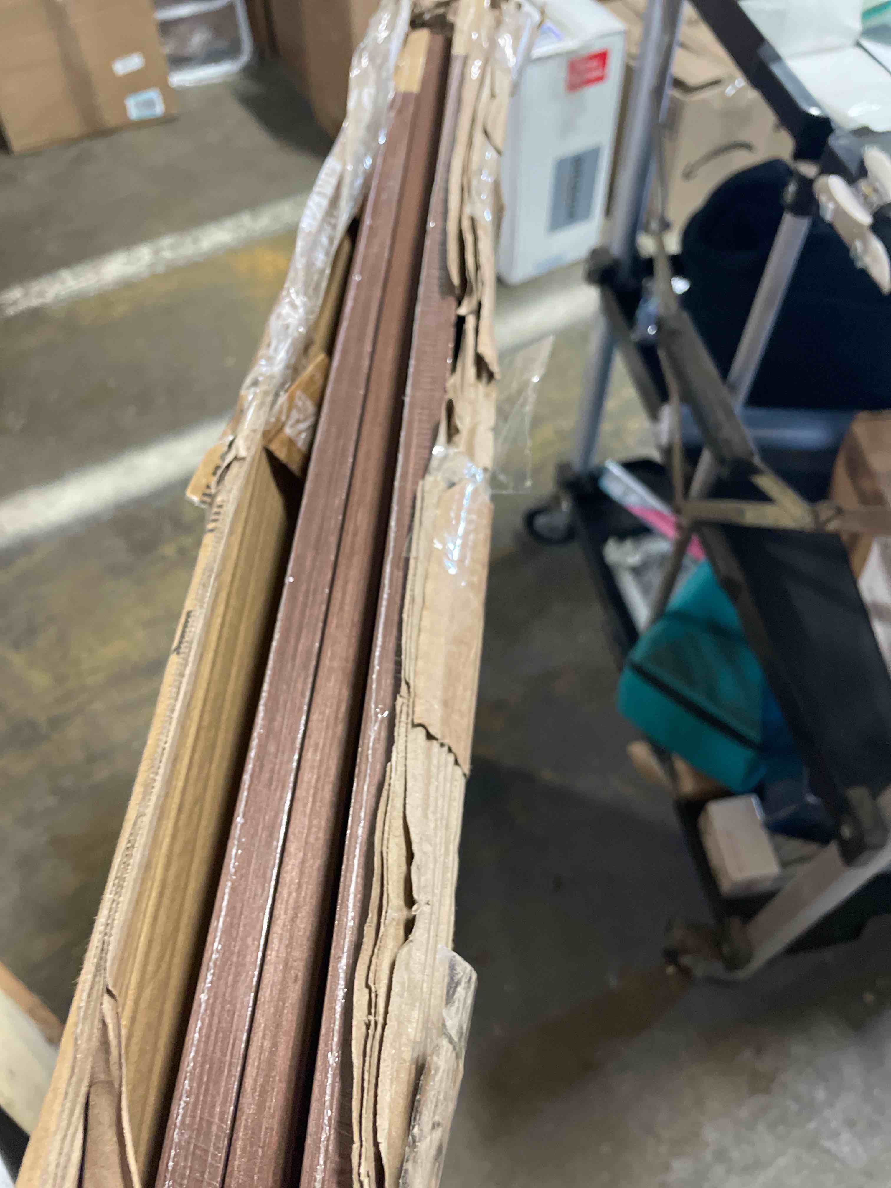 Condition photo showing New/Like New for VCK 24x36 Brown Poster Frame 3 Pack, Solid Wood Picture Frame with Exclusive Wood Grain, Wall Mounting Hanging Brown 24 x 36