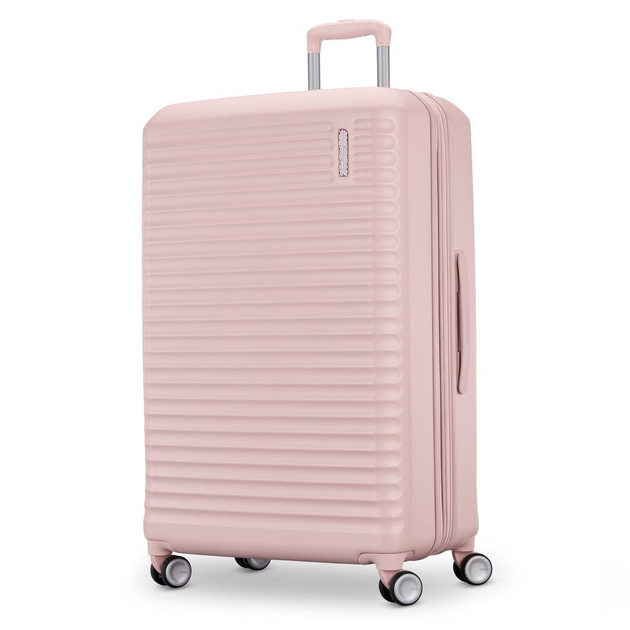 pink luggage