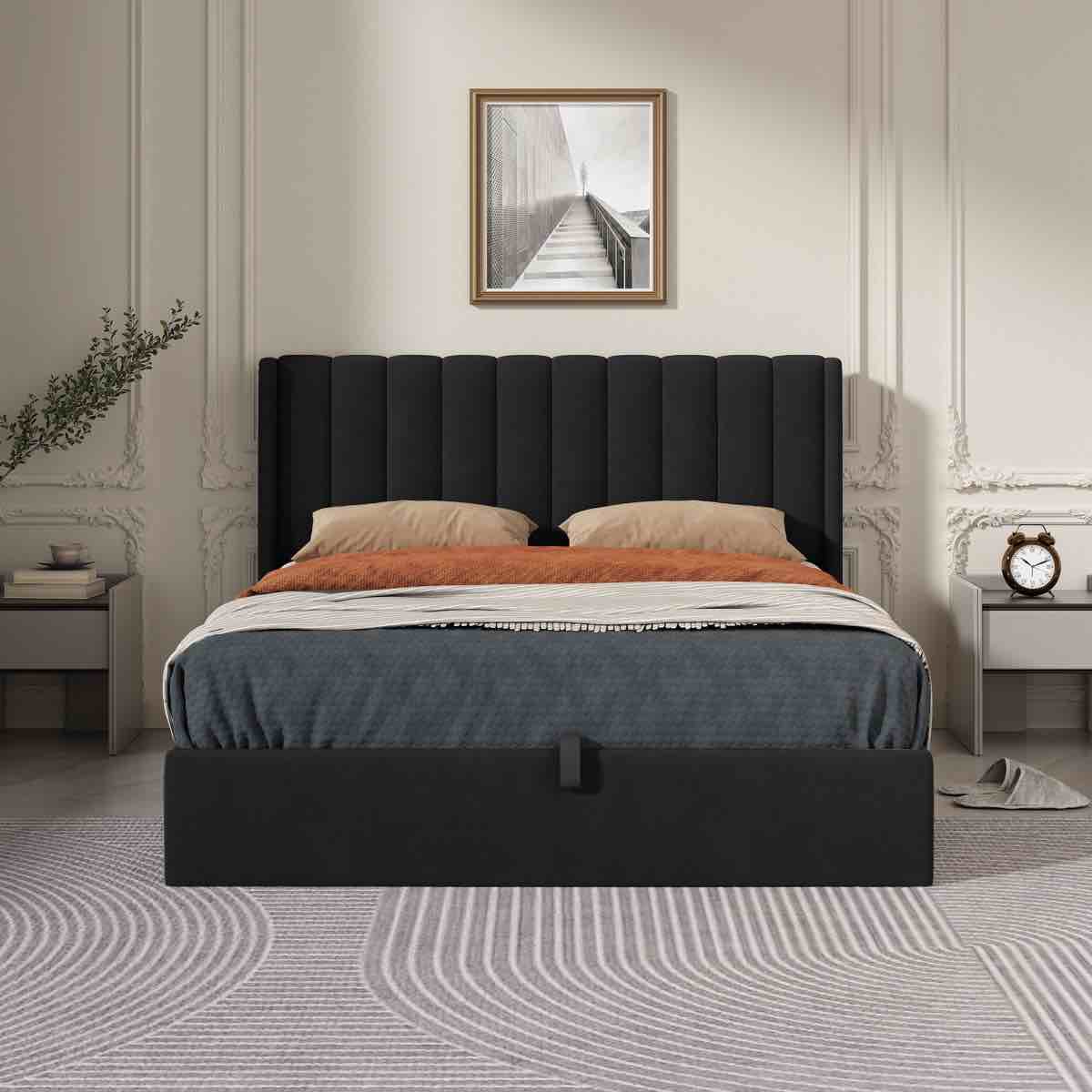 daizia lift up storage platform bed queen (box 1 of 2)
