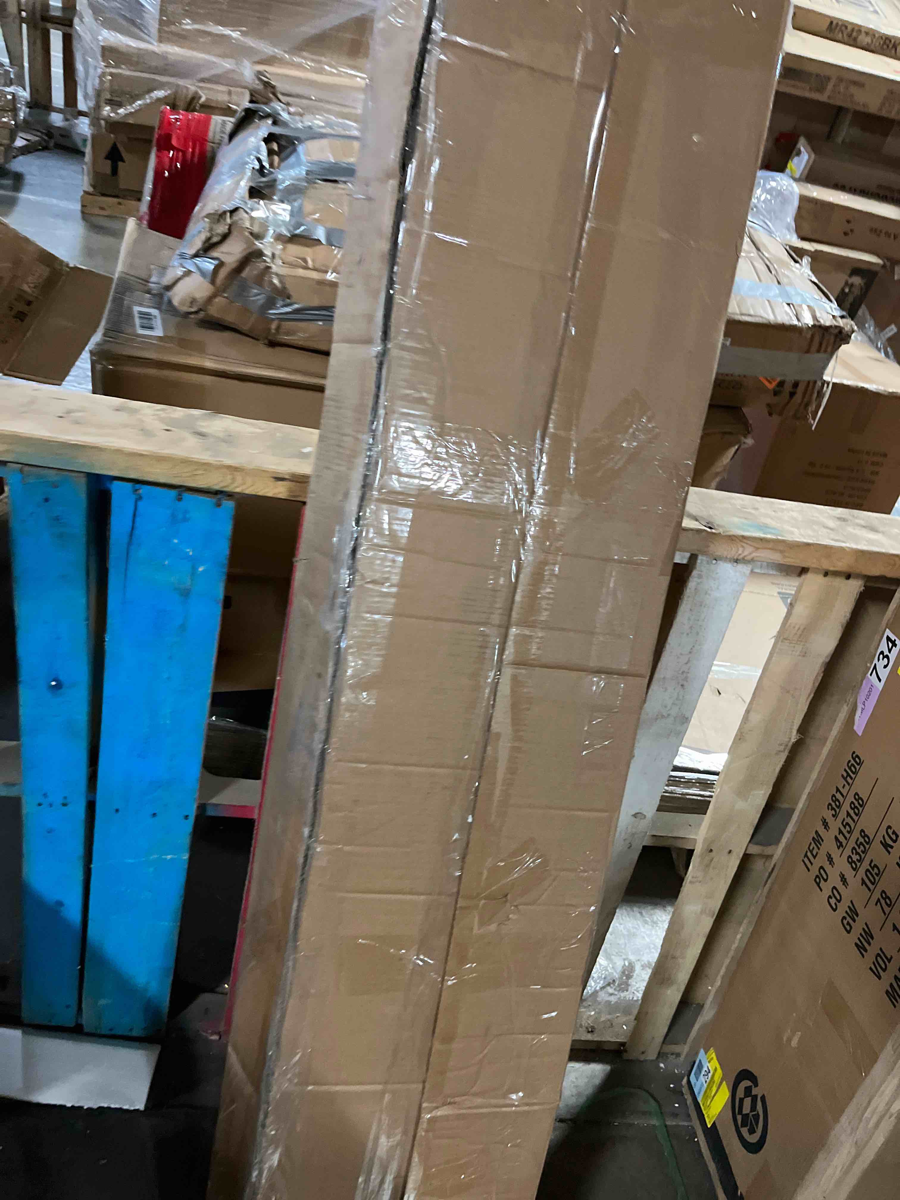 Condition photo showing New/Like New for Tribesigns 70.9 inch Extra Long Sofa Table, Narrow Console Table Behind Couch, Rustic Industrial Entryway Table Skinny Hallway Table for Living Room Brown