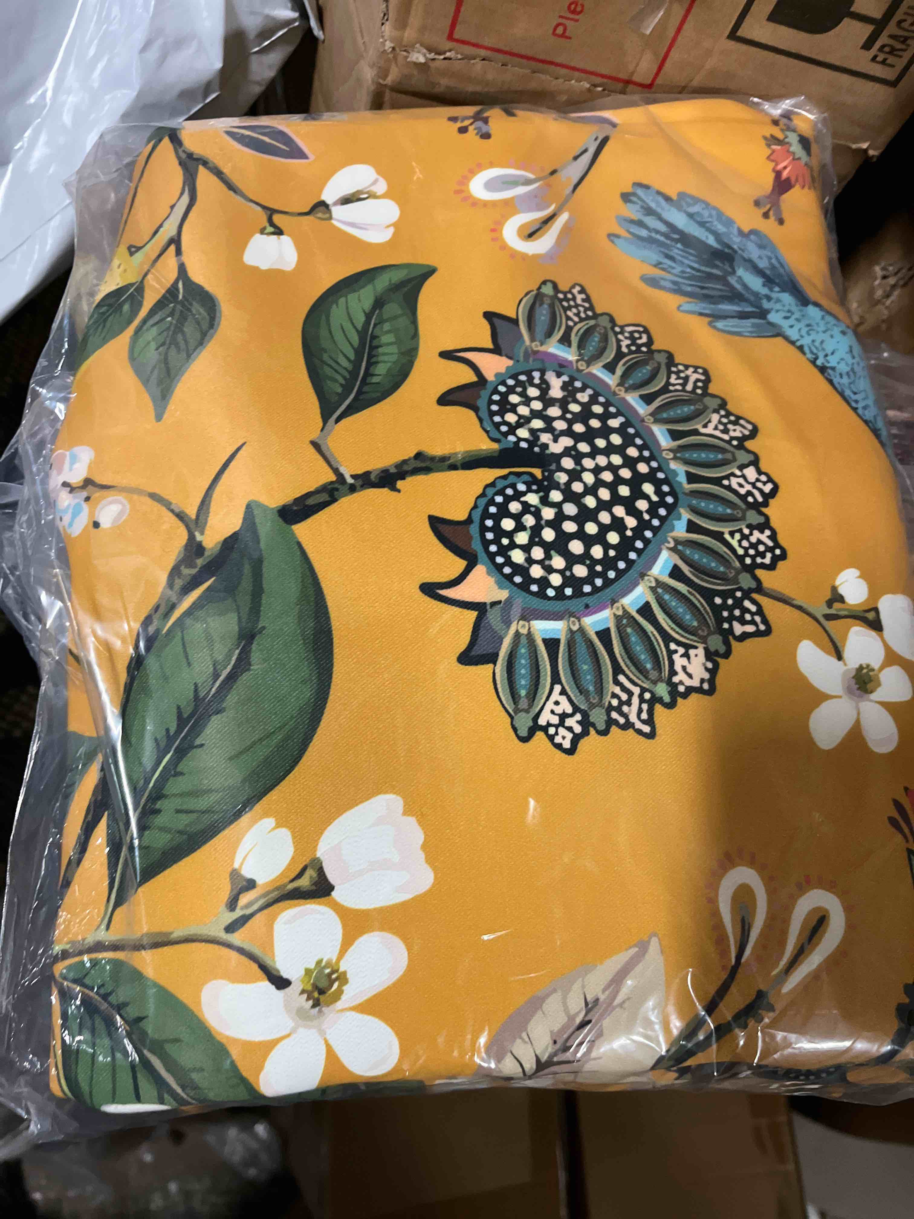 Condition photo showing New/Like New for Topfinel Mustard Yellow Vintage Curtains & Drapes 84 Inches Long, Grommet Luxury Whimsical Floral Lemon Hummingbird Patterned Waverly Mid Century Colorful Blackout Drapes for Living Room Bedroom