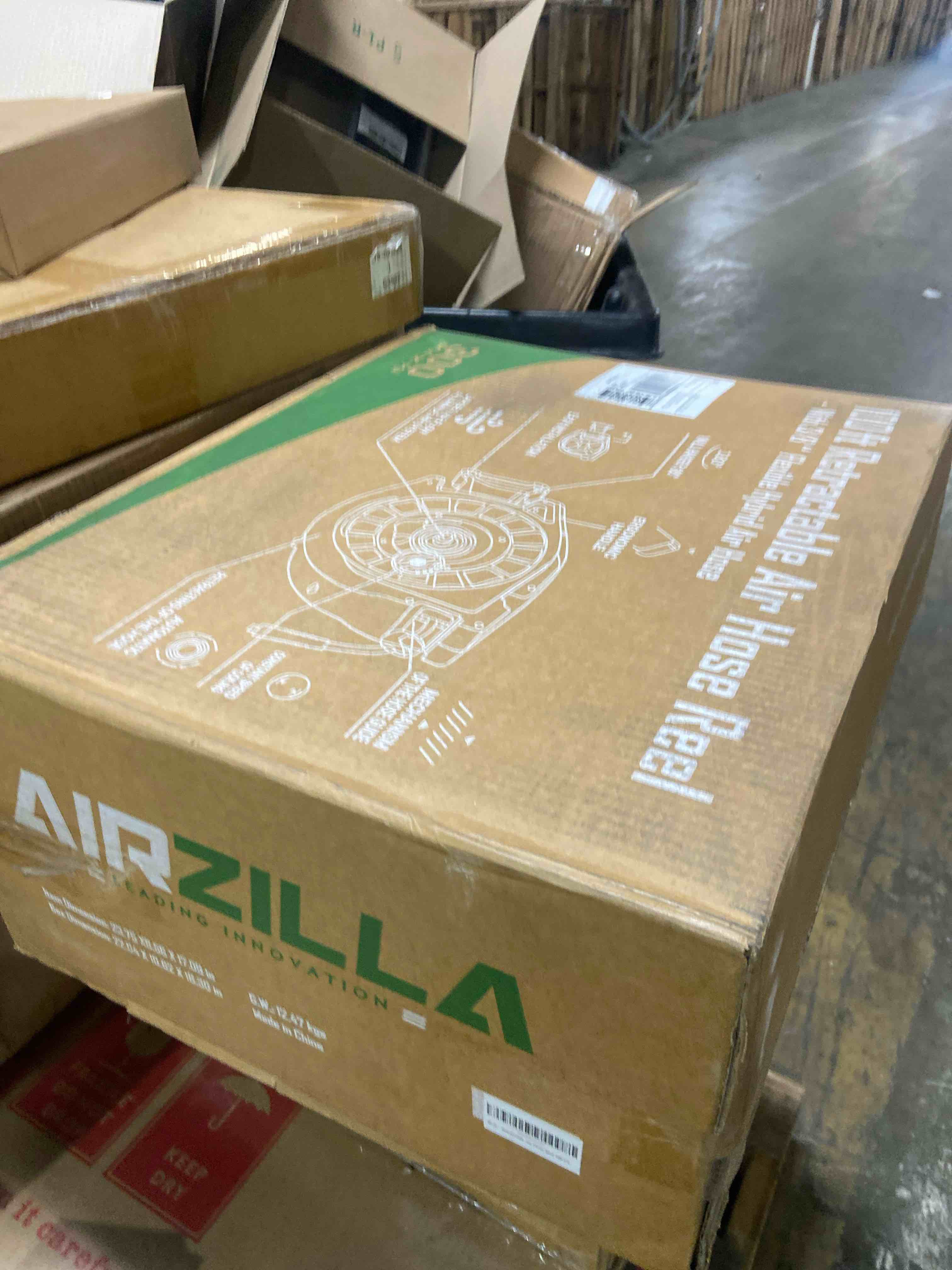 Condition photo showing New/Like New for Retractable Air Hose Reel, 3/8" x 100Ft Flex Hybrid Air Hose Max 300PSI Kink-resistant Air Compressor Hose Reel Auto Rewind with 6Ft Lead in, Quick Connect, 180° Swivel Mounting Kit.