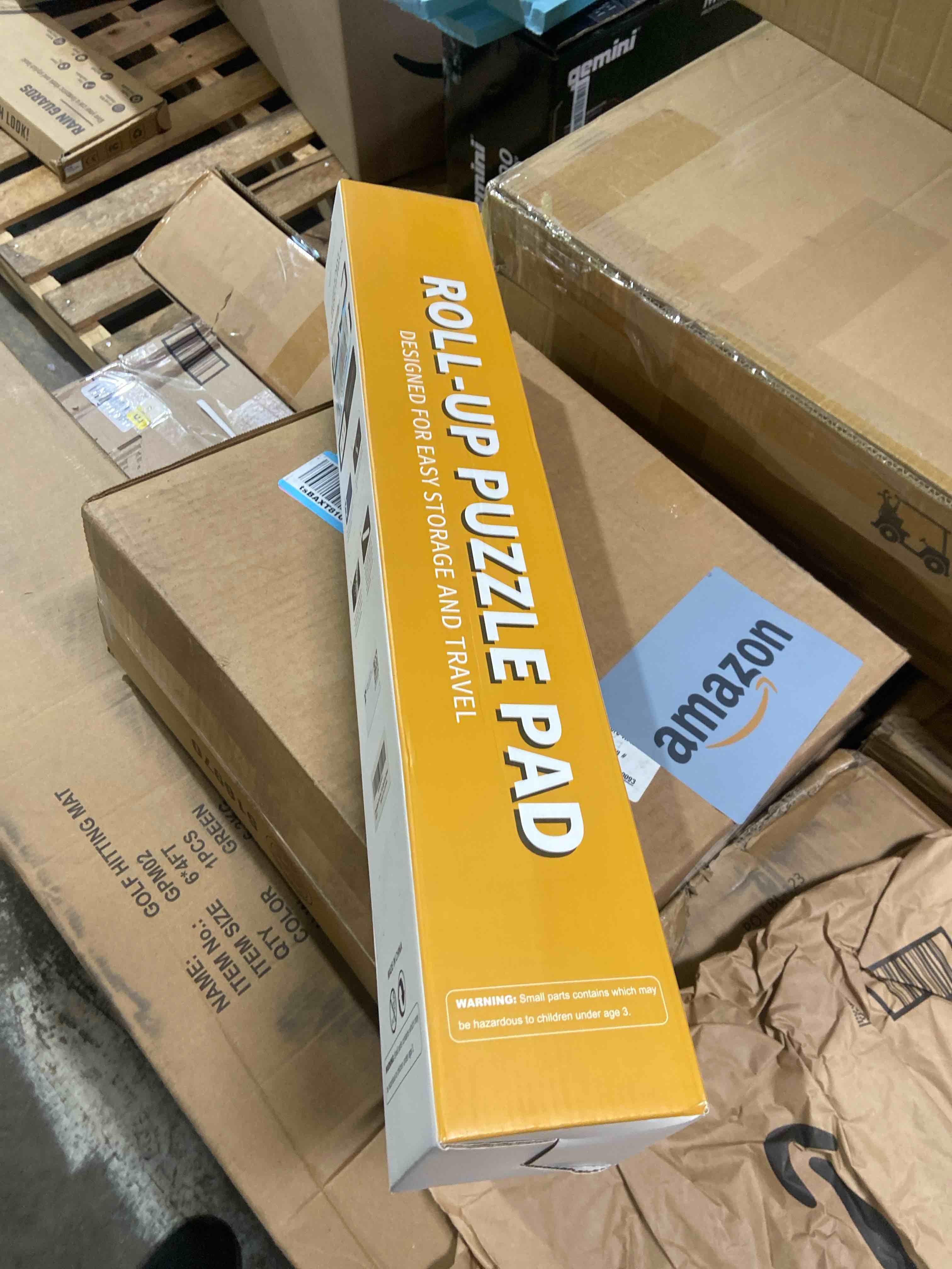 Condition photo showing New/Like New for Lwoeo Jigsaw Puzzle Mat Roll Up 1000 Pieces, Smooth Top Saver Pad 34.6" x 22.8" with 6 Sorting Trays & Travel Storage Bag for Sorting Table, Board, Portable Puzzles Matt Rollup Non-Slip Rubber Bottom Black 1000 Pcs Puzzle Mat