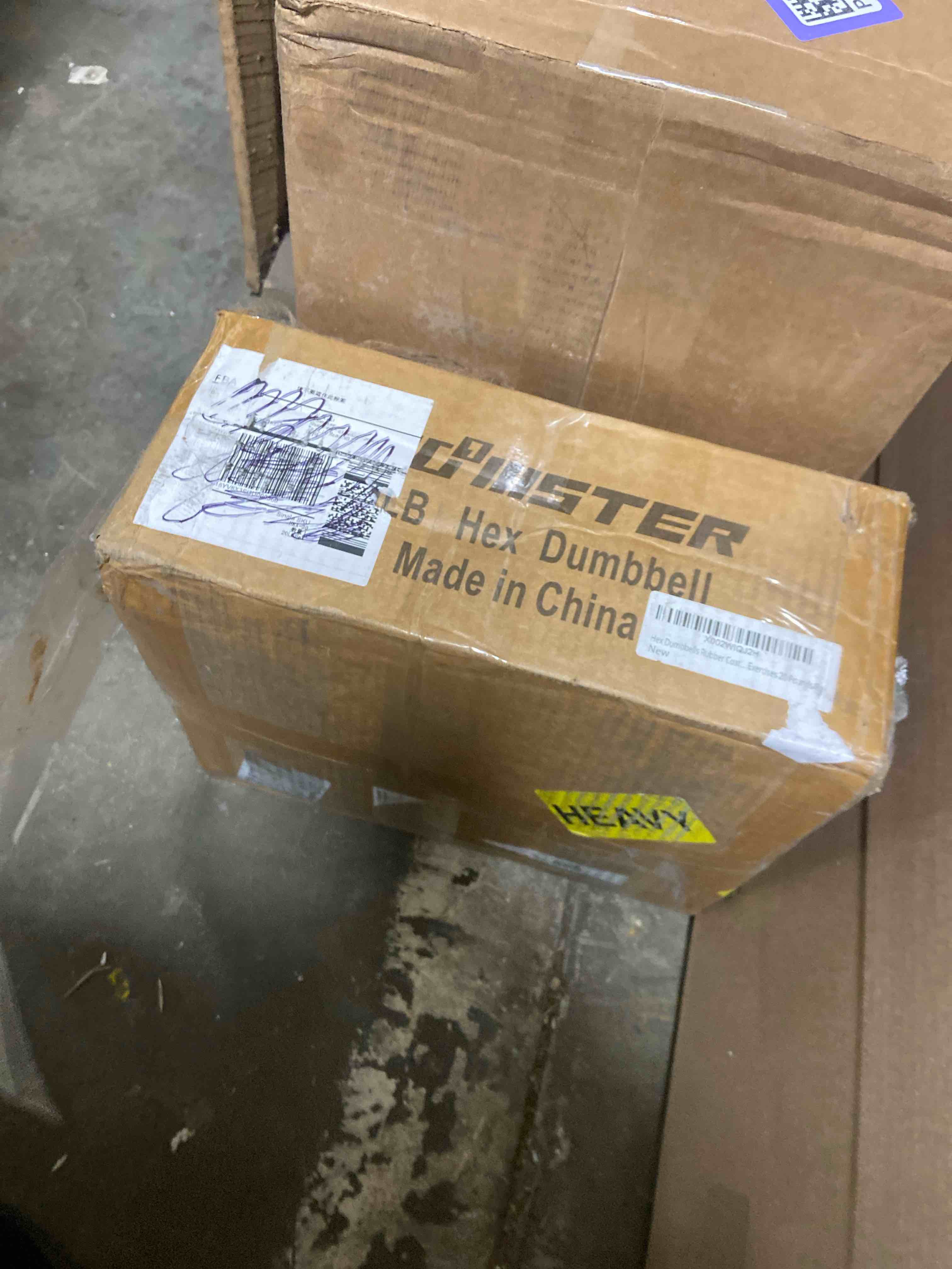 Condition photo showing New/Like New for Hex Dumbbells Rubber Coated Cast Iron Hex Black Dumbbell Free Weights for Exercises 20 Pounds / Pair