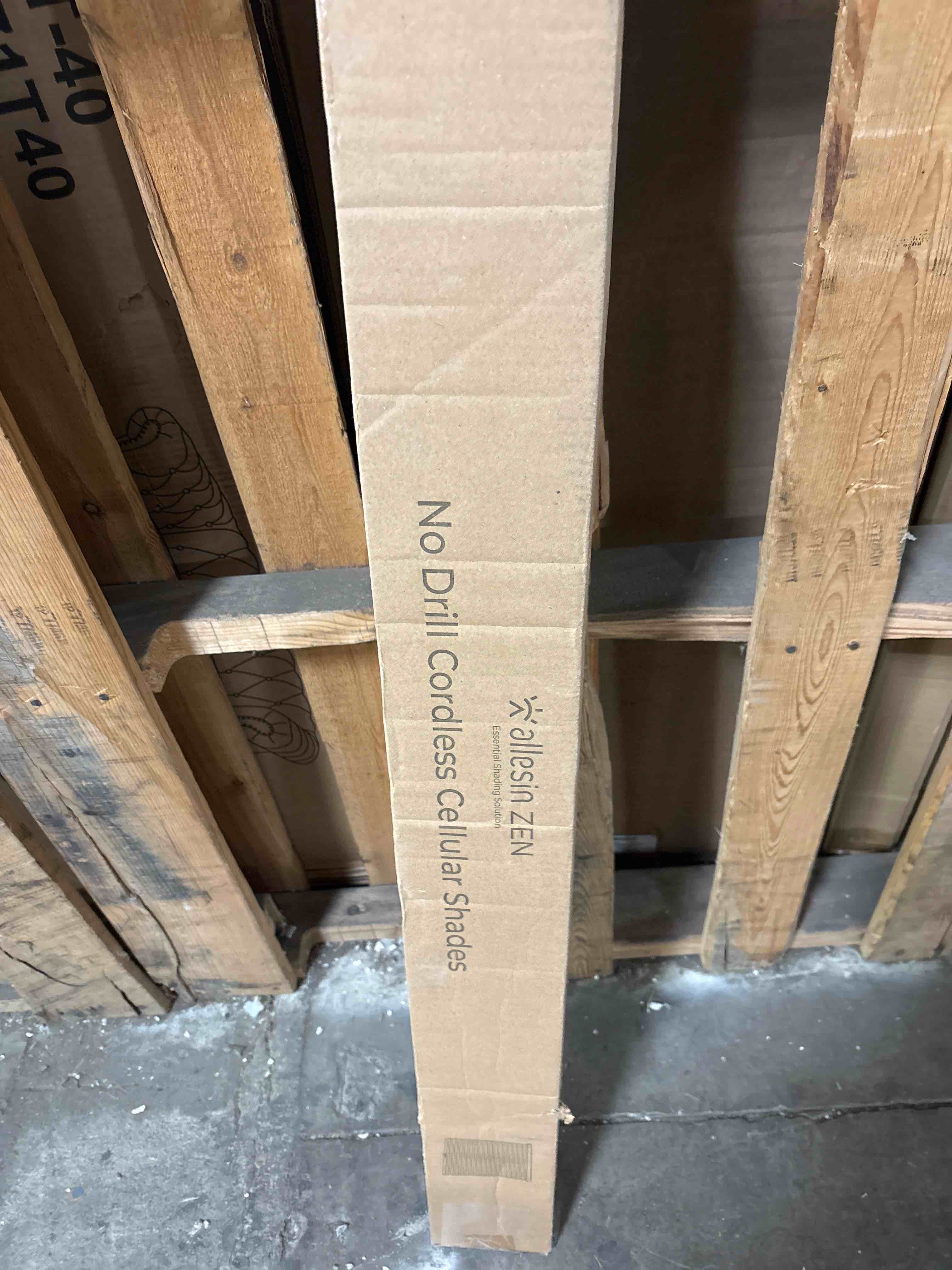 Condition photo showing New/Like New for Allesin Zen No Drill Blinds for Windows Blackout Cordless Cellular Shades Honeycomb Blinds Pull Down, Free Stop Easy Install for Home and Office, Light Filtering, White, 34" W x 64" H