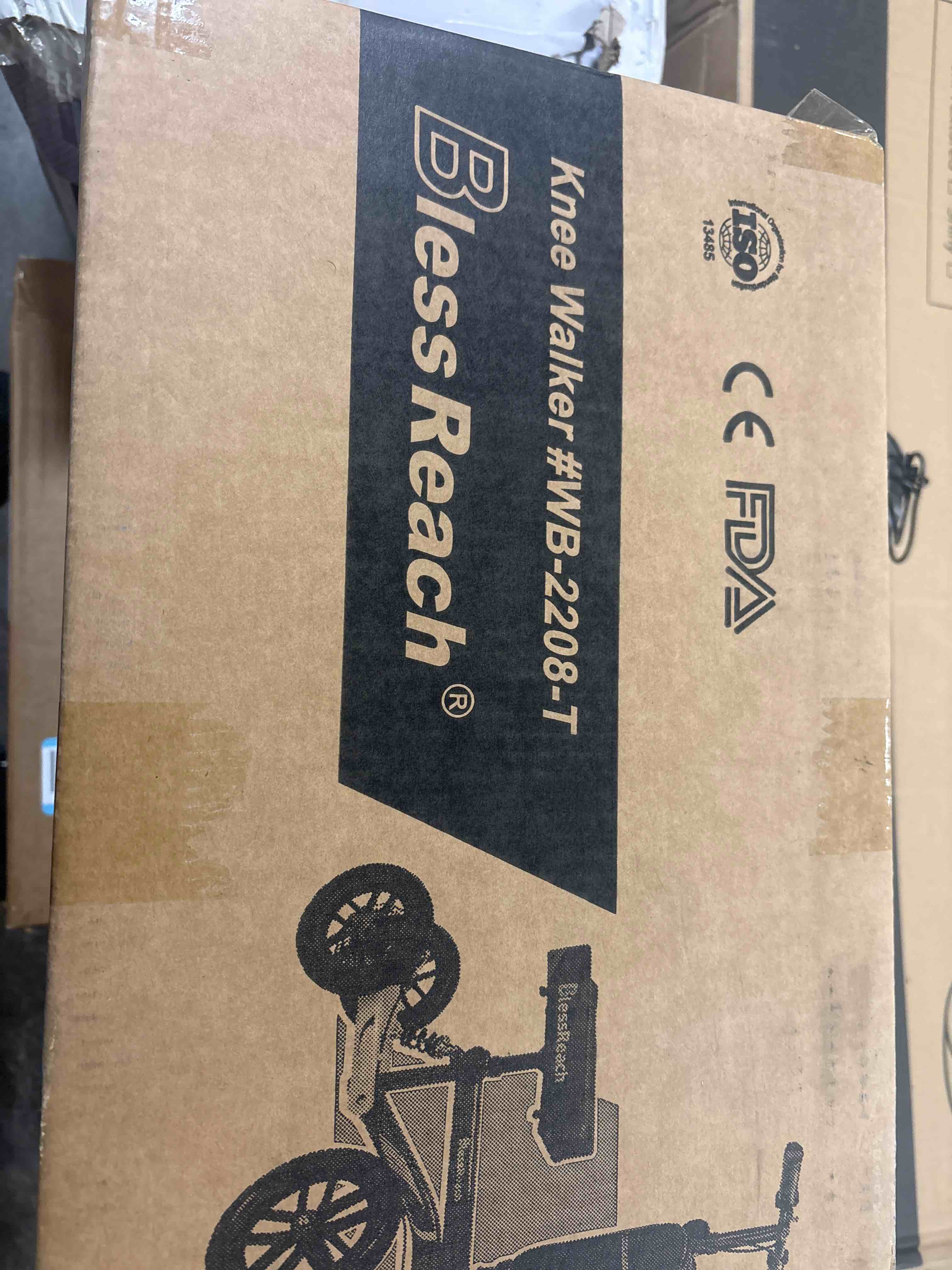 Condition photo showing New/Like New for Deluxe Medical Scooter Double Handbrake, All Terrain Steerable Knee Scooter Crutch Alternative, for Adults Injured Ankle & Foot Recovery in Blacks