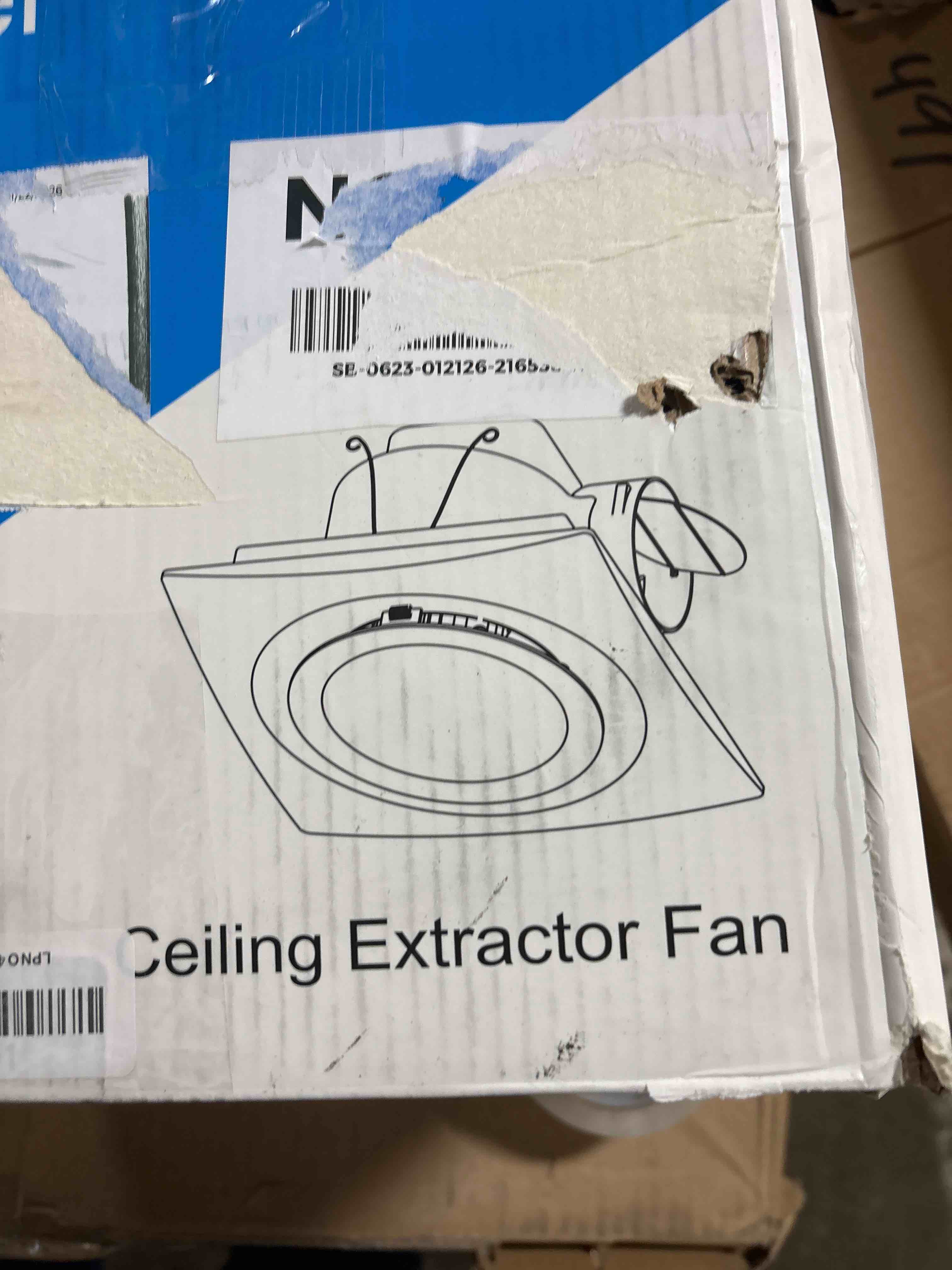 Condition photo showing New/Like New for Zeyzer Bathroom Exhaust Fan with Light LED Square Quiet Ceiling Mount Ventilation Fan Combination for Bathroom/Shower/Restroom/Home/Office, 110 CFM 1.0 Sones 4 Inches Duct 110V, White