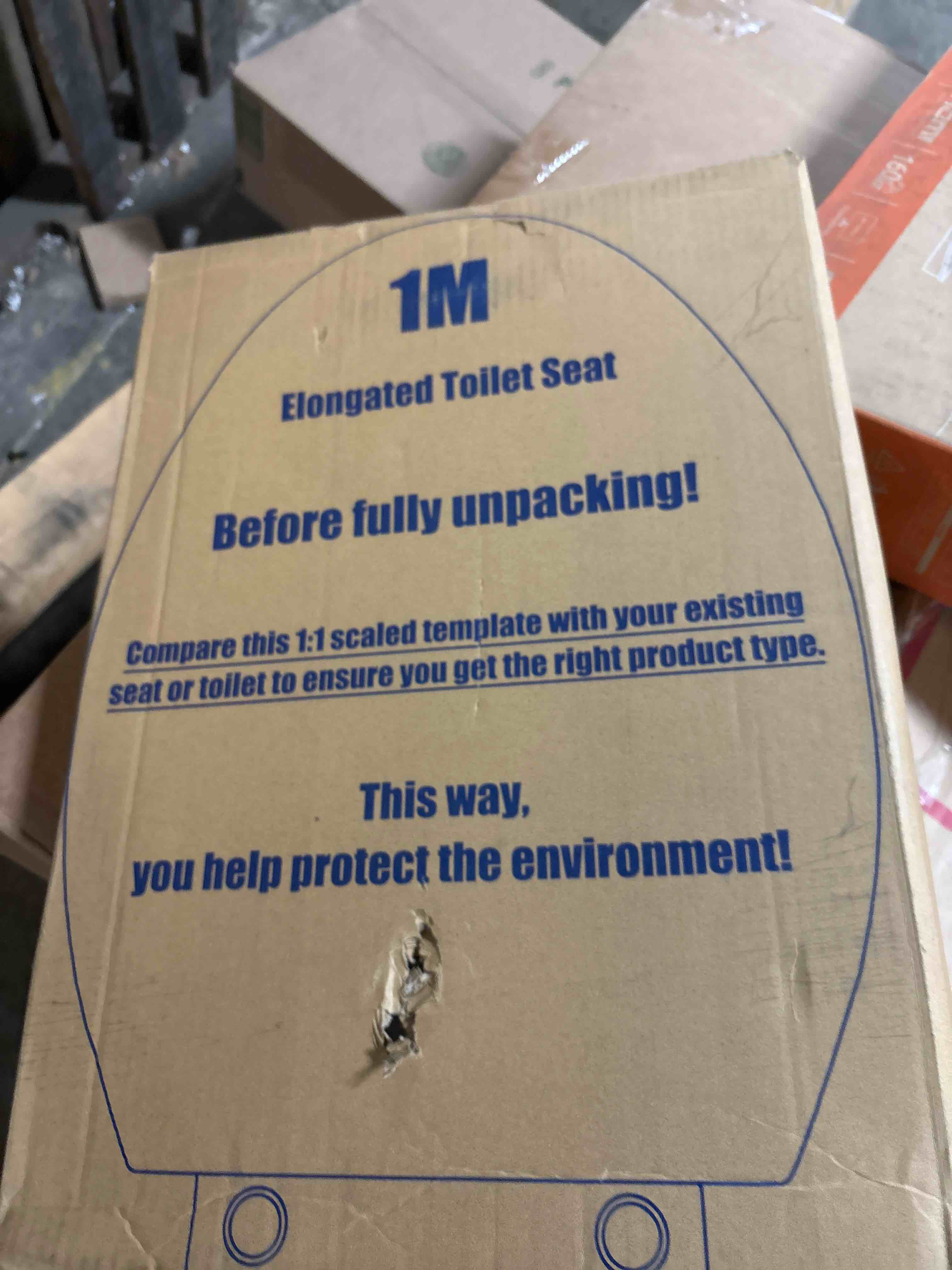 Condition photo showing New/Like New for 1M Family Toilet Seat, Patented Slow Close & Quick Releasing Technology, Anti-Wiggling, Easy to Install and Clean, Standard Elongated with Adult Seat Only (1 Piece) 1 Elongated with Adult Seat Only