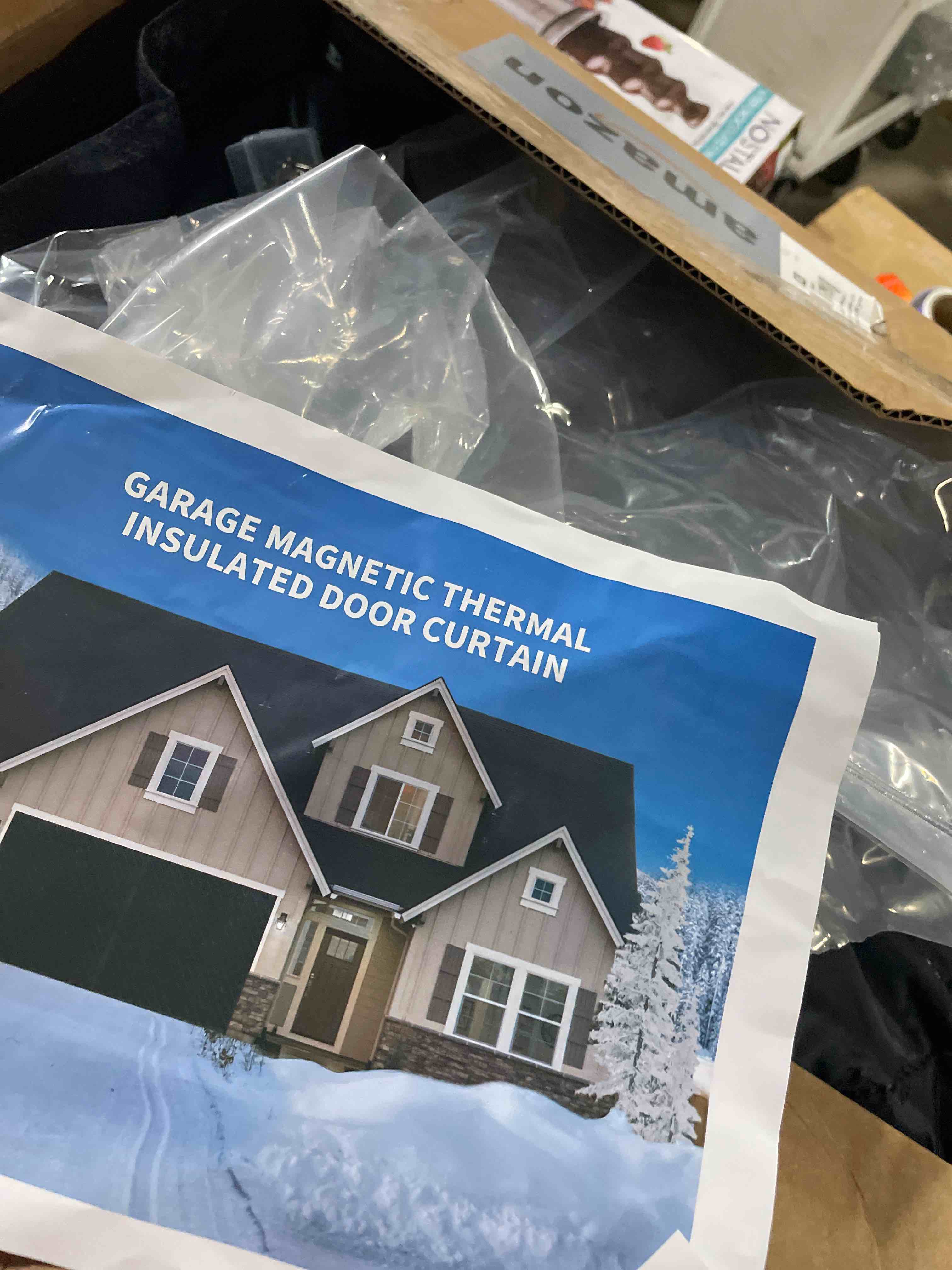 Condition photo showing Good Condition for Garage Door Screen for Winter, Fit 16x7FT Garage Door Insulation Kit for 2 Car Garage, Magnetic Thermal Insulated Garage Curtain, Waterproof Windproof Soundproof