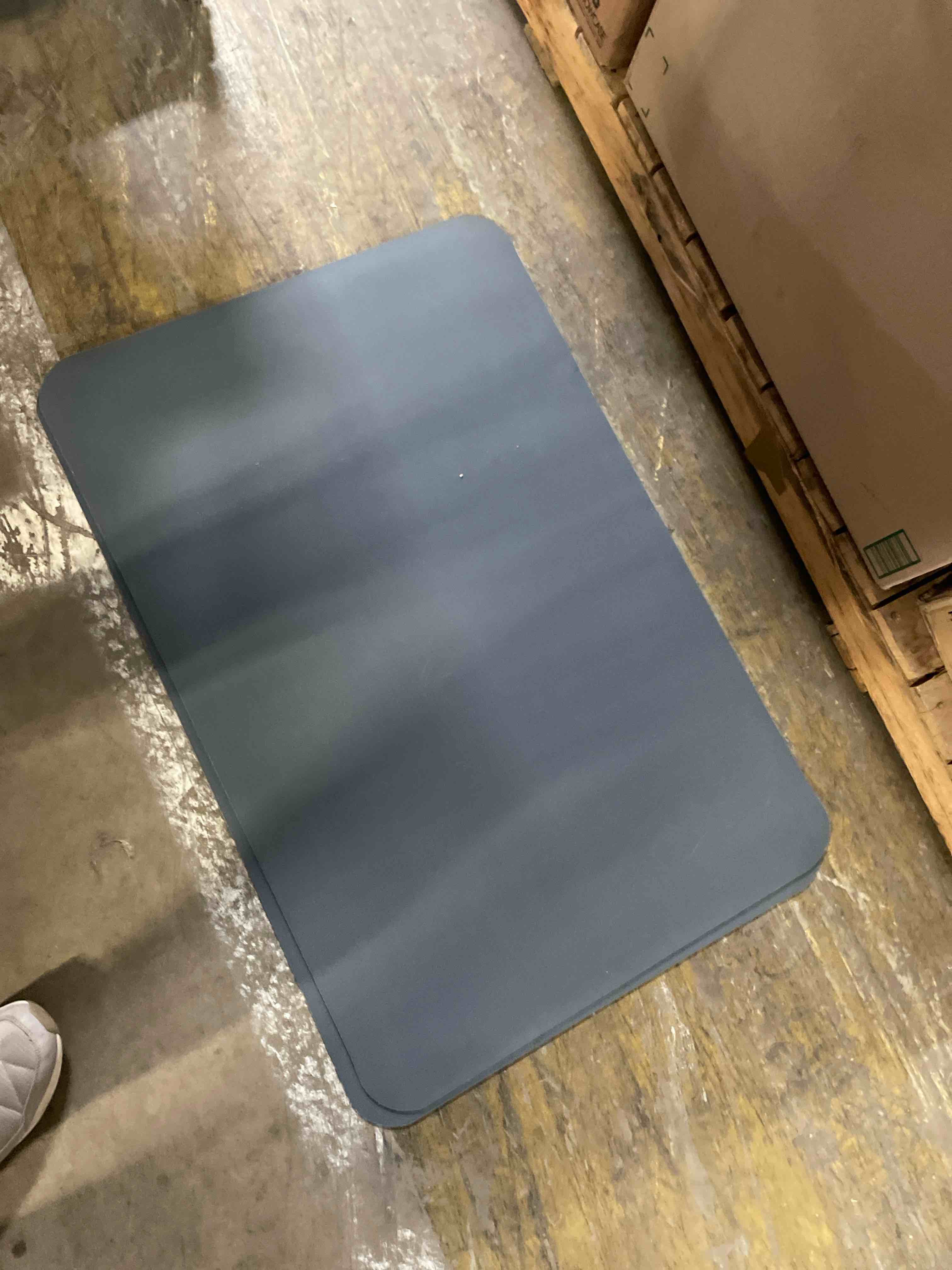 Condition photo showing Good Condition for ((USED))Ultra Thin Door Mat Indoor Entrance, 1/10 in Thin Door Mats for Inside Entry, Non-Slip Rubber Backing Washable Doormat, Fade Resistant, Absorbent, Low Profile Dirt Trapper, 24''X16'', Dark Grey Dark Grey 1'4" x 2' (Rectangular)