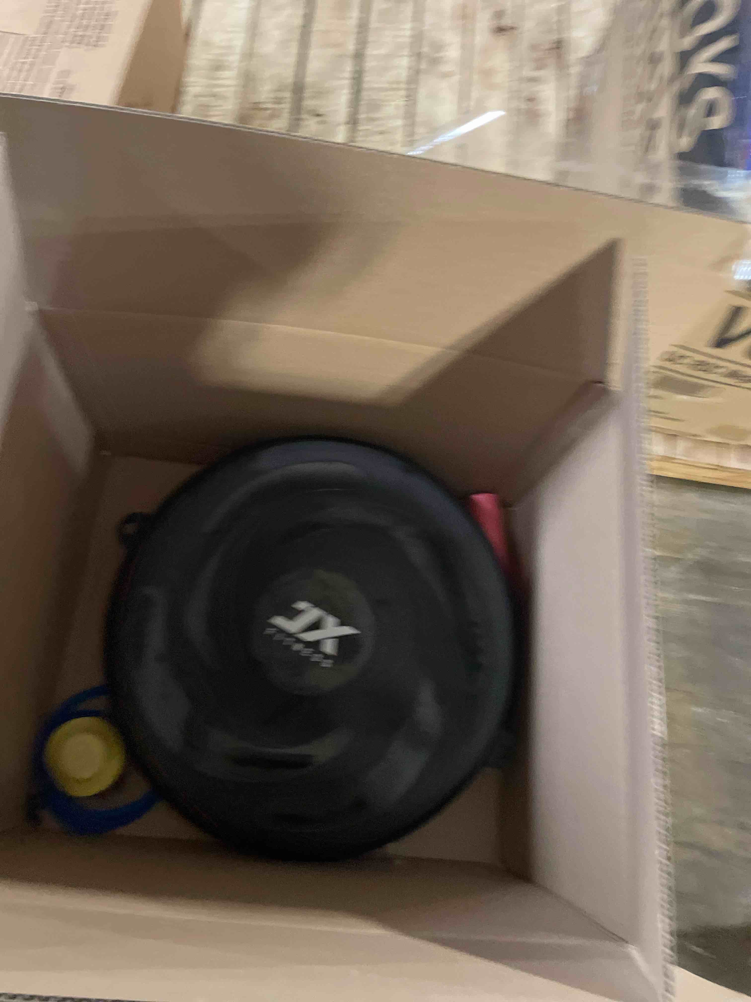 Condition photo showing As Is for JX FITNESS 58cm Balance Half Ball Trainer, Stability Exercise Yoga Half Ball with Resistance Bands & Pump - Improve Core and Ab Strength with Full Body Home Gym Workouts Or Fitness Training black