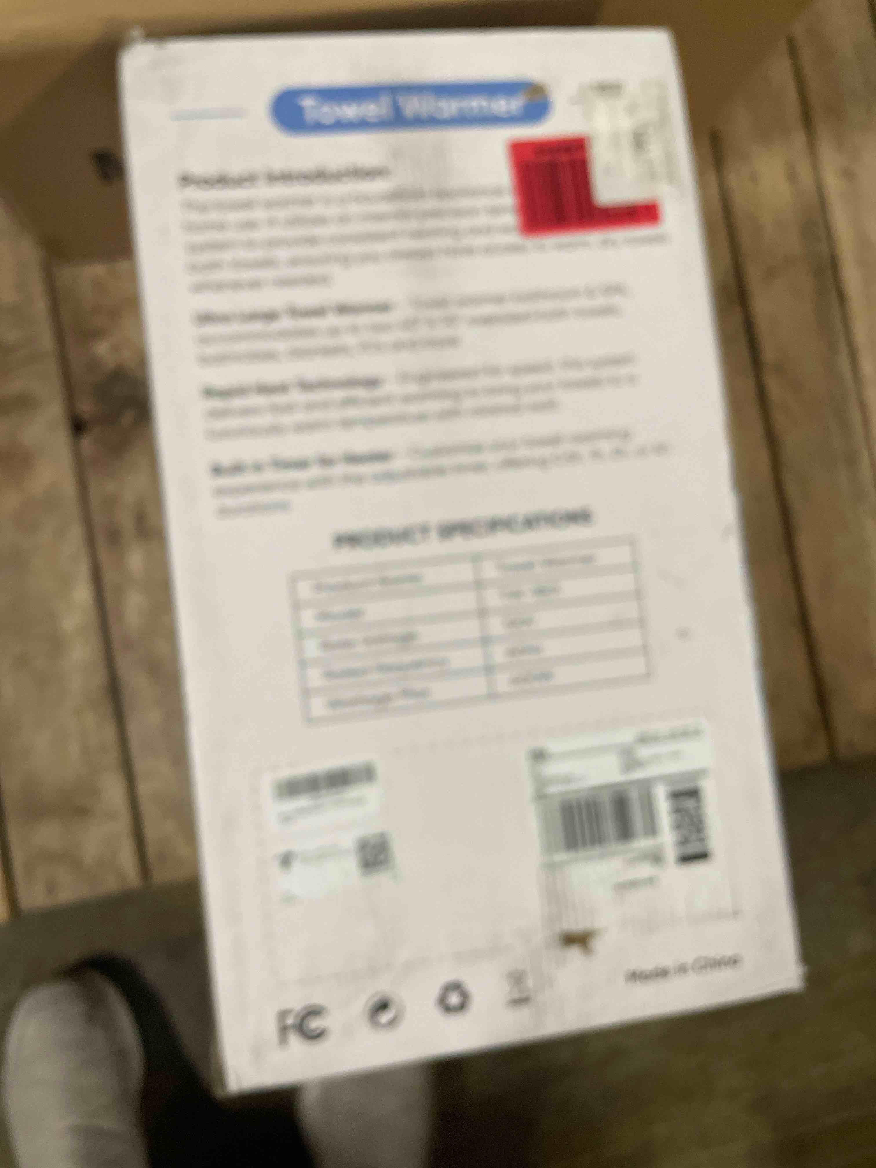 Condition photo showing New/Like New for Towel Warmer, 20L Large Towel Warmers for Bathroom, Towel Bucket Fits Up Two 40"X70" Oversized Towels, Bathrobes, Blankets, Towel Heater with LCD, 4 Timer Setting and Auto Shut Off(White)