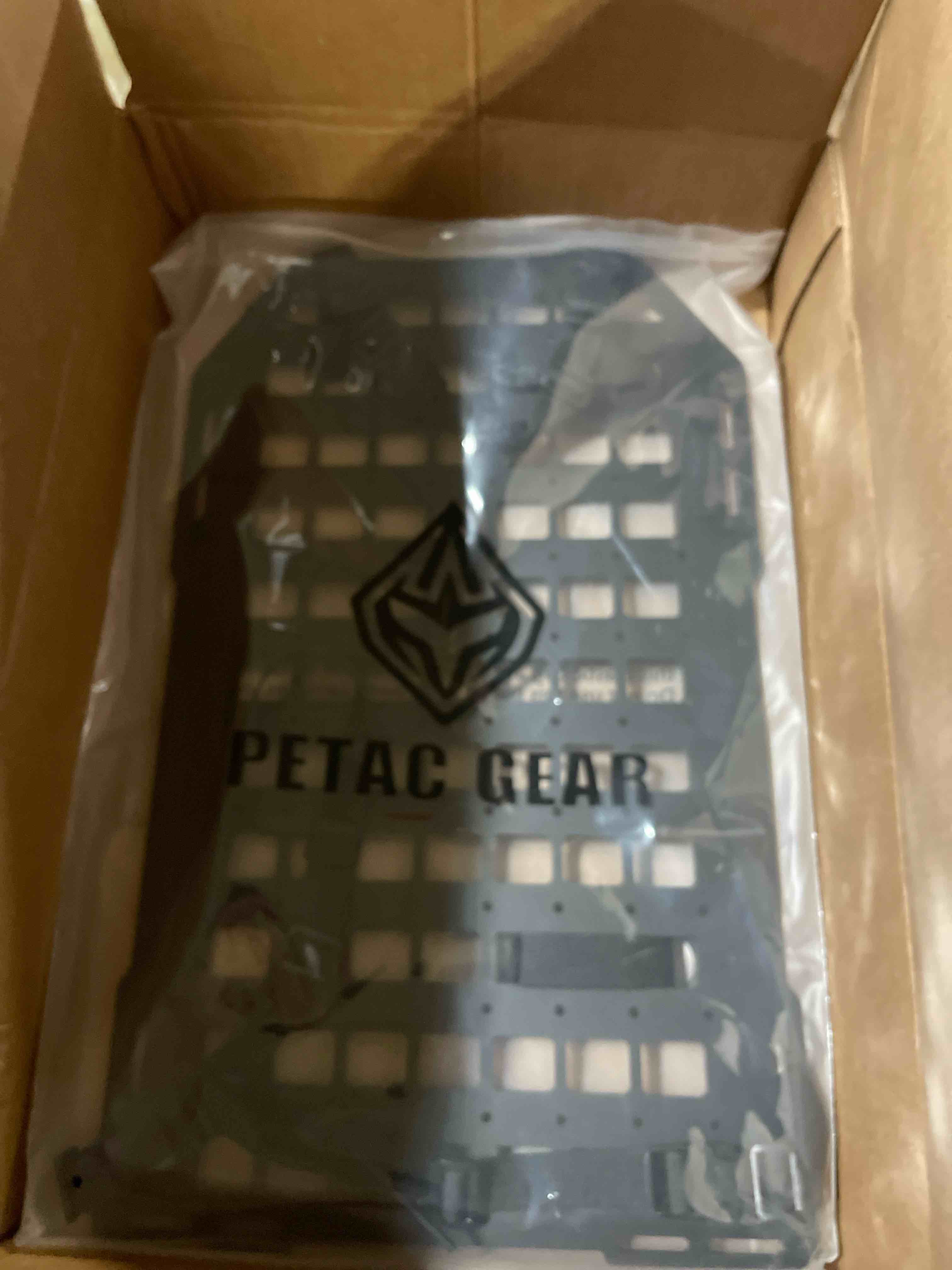 Condition photo showing New/Like New for PETAC GEAR Tactical Car Seat Back Organizer | Rigid Molle Panels for Vehicles | Truck Mount Rack Panel for Tactical Gear Accessories. … Black-1Count