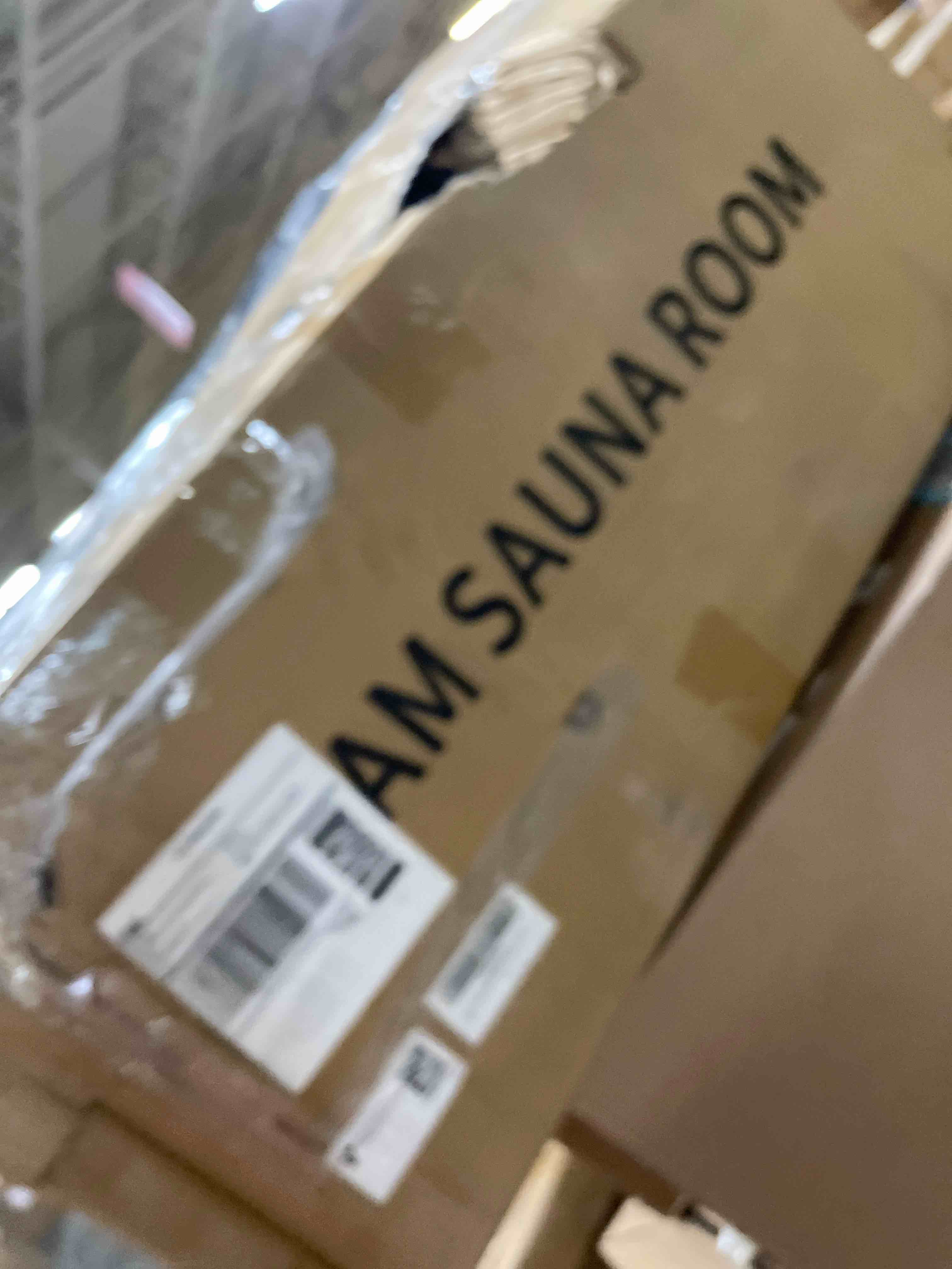 Condition photo showing As Is for Upgraded Portable Sauna for Home?Relaxation, Steam Sauna for Home with Steamer, Remote Control, Folding Chair, 9 Levels