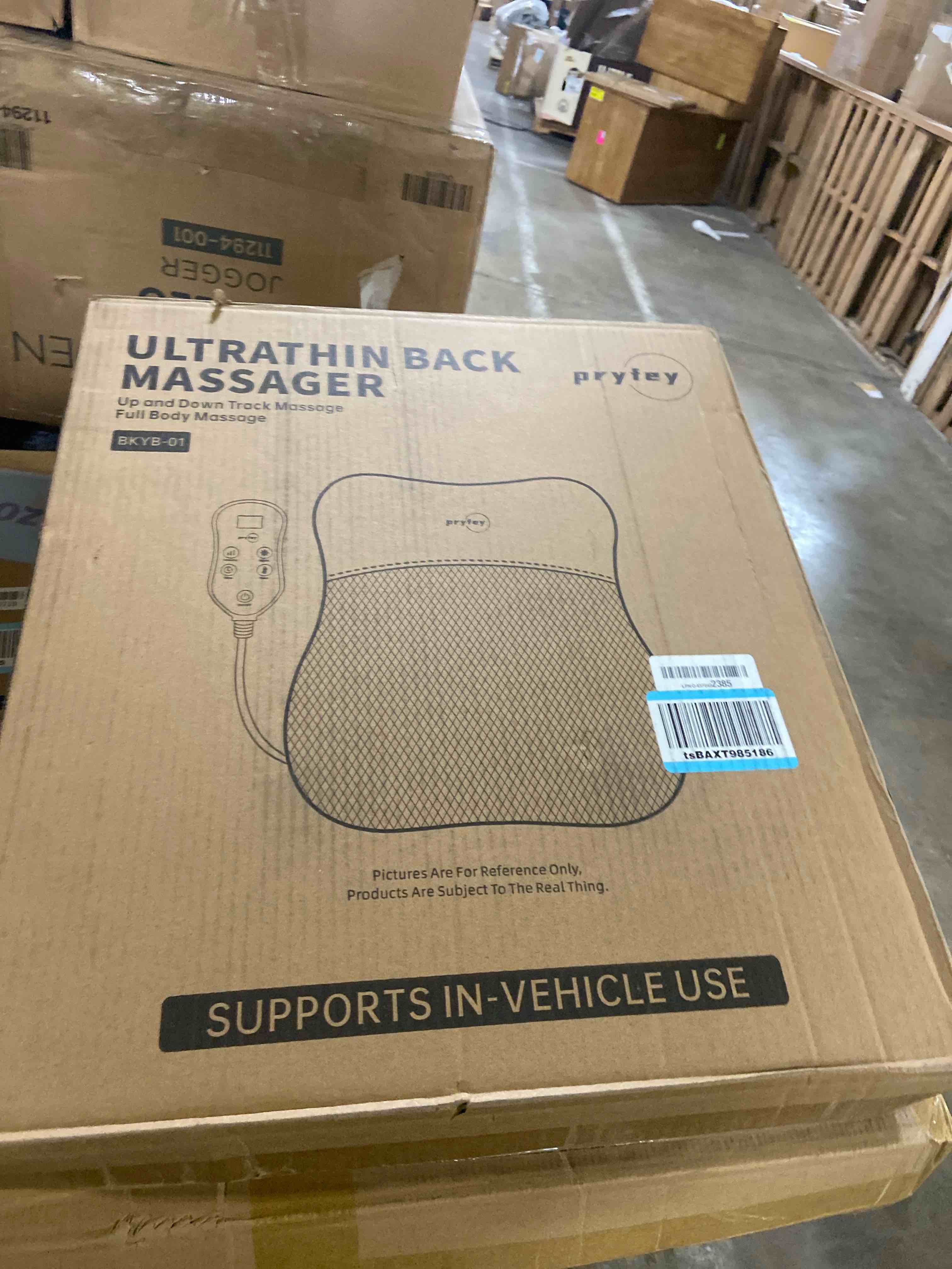 Condition photo showing New/Like New for Back Massager, Rolling Up and Down Back Massager with Heat, Back Massage 4D Kneading for Pain Relief Deep Tissue, Ultrathin Shoulder Massager Gift for Women Men Parents Christmas, Grey