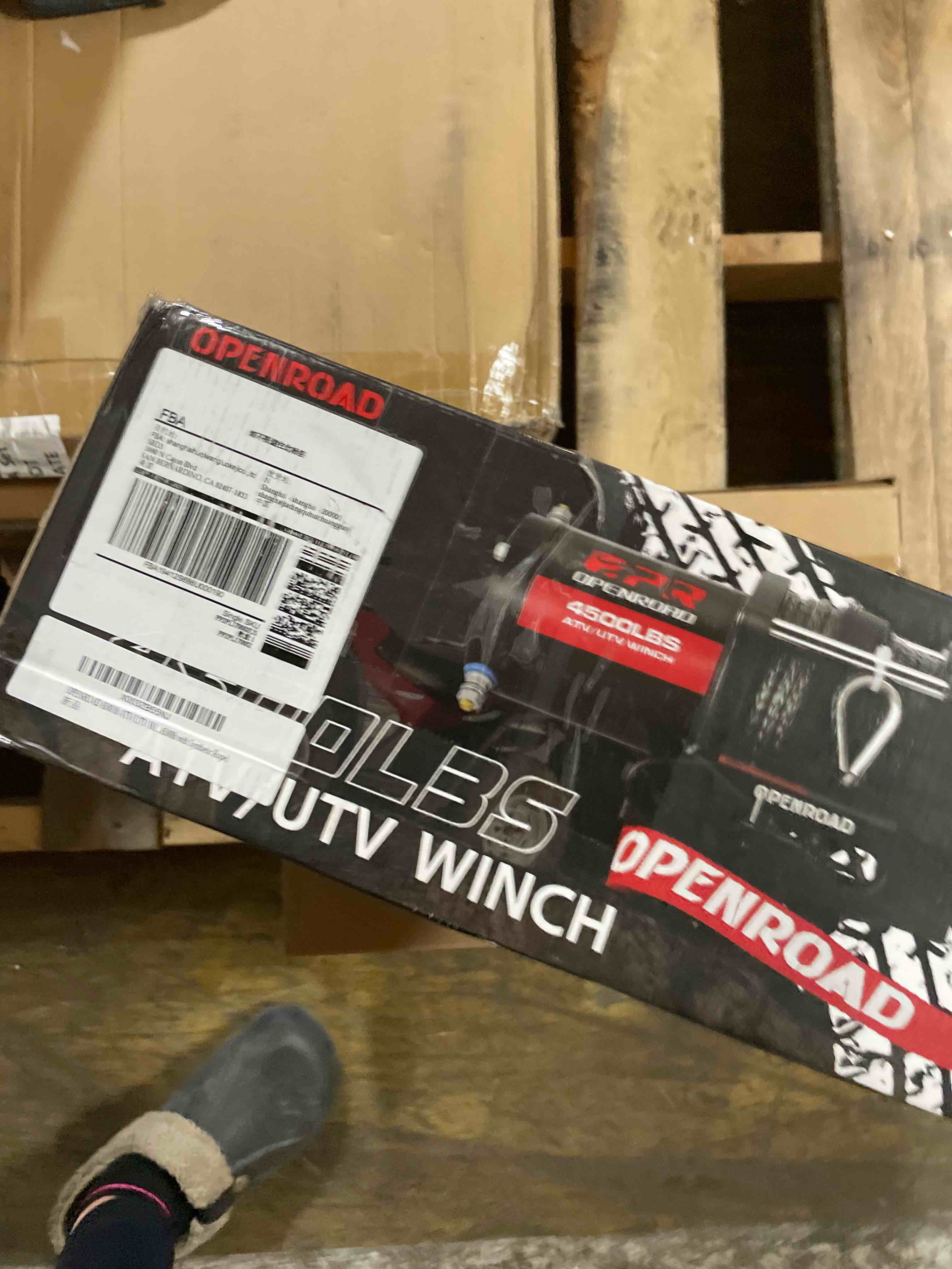 Condition photo showing Good Condition for OPENROAD 4500 lb ATV/UTV Winch,12V Towing Off-Road Electric UTV Winch with 1/4"×50' Synthetic Rope,Wireless Remote and Rubber Stopper (4500lb with Synthetic Rope)