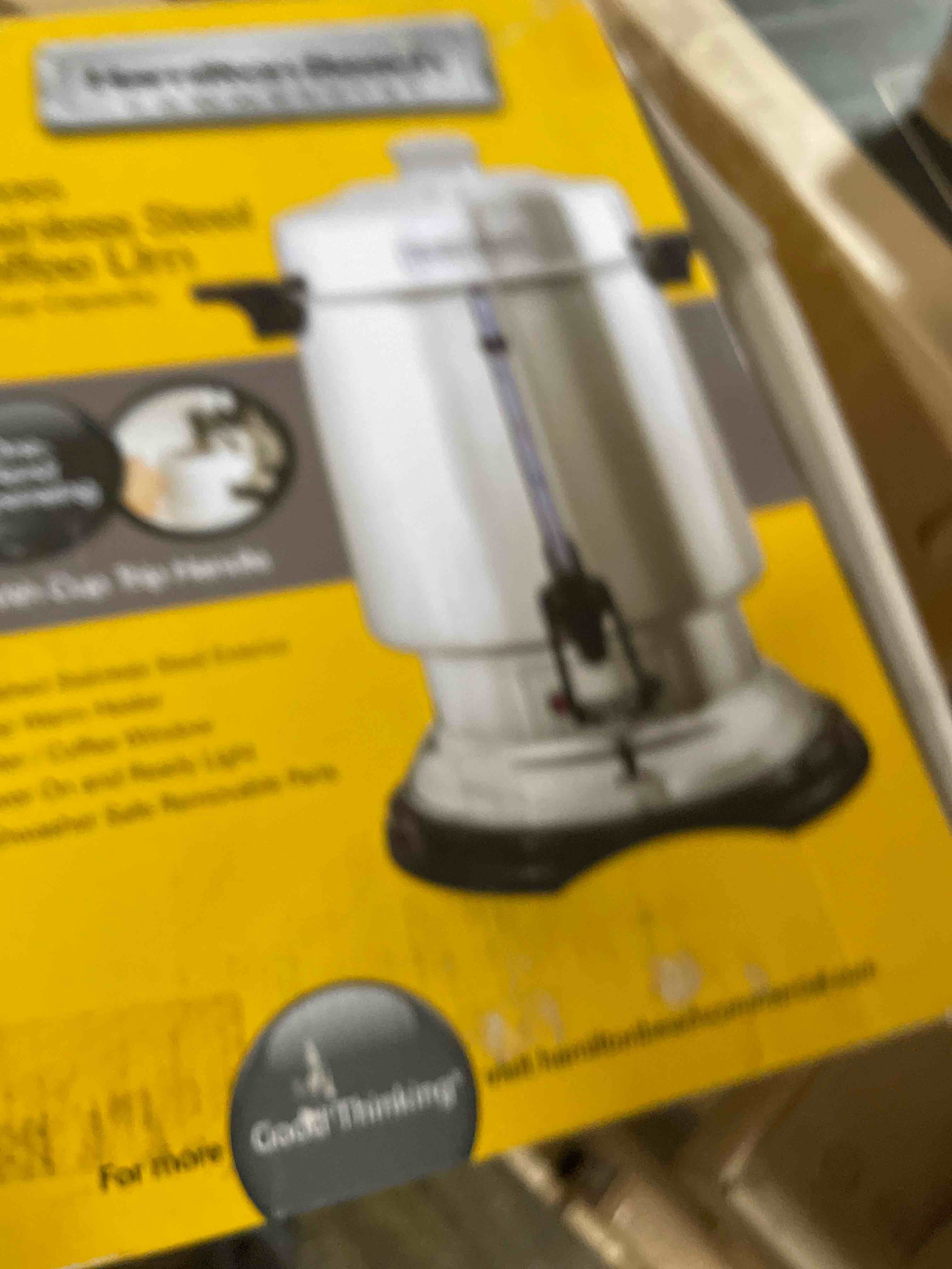 Condition photo showing Good Condition for Hamilton Beach Commercial Coffee Urn & Hot Beverage Dispenser, 60 Cup Capacity, Polished Stainless Steel (D50065)