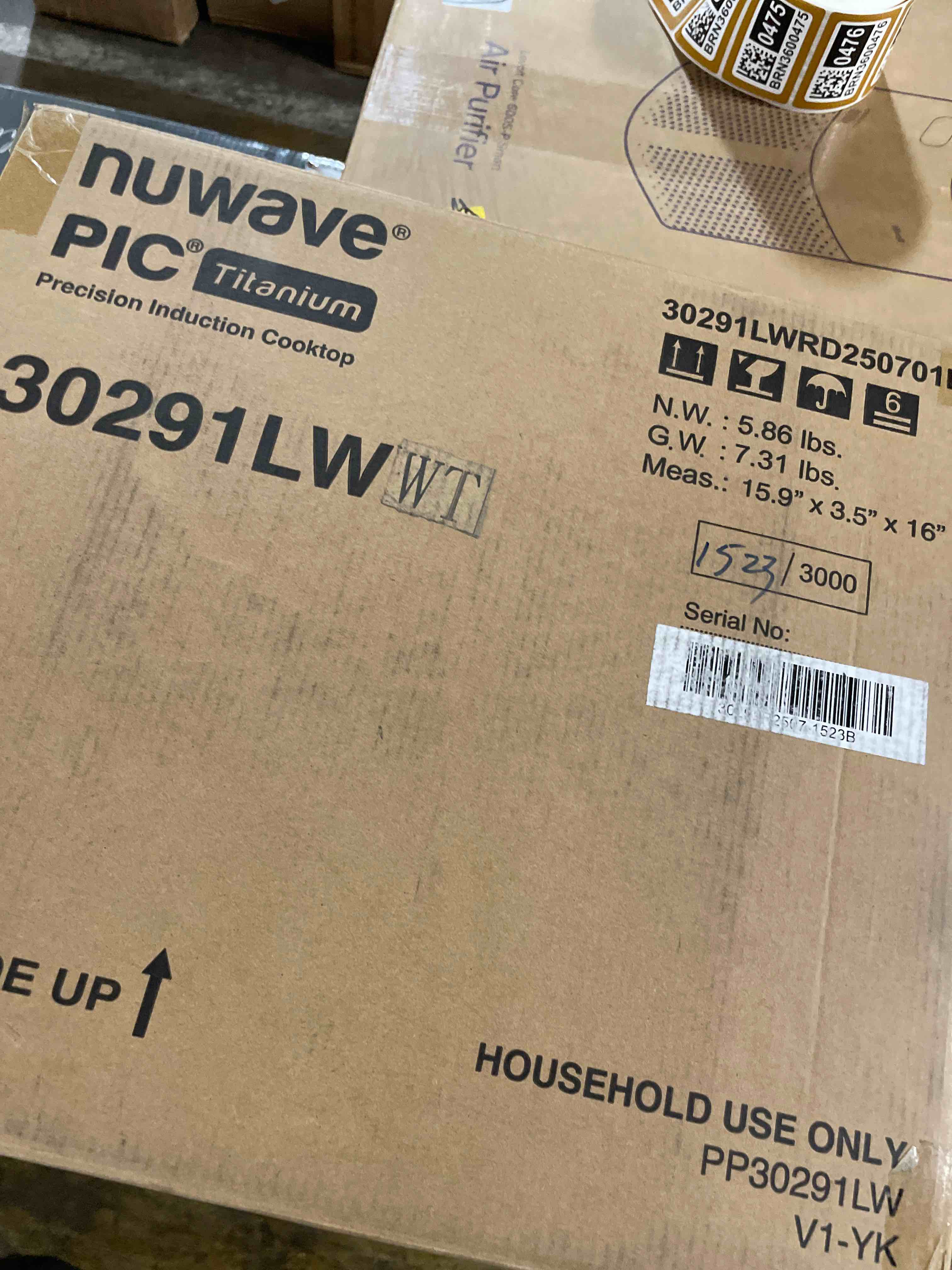 Condition photo showing New/Like New for Nuwave Precision Induction Cooktop Gold, 12” Shatter-Proof Ceramic Glass Surface, Large 8” Heating Coil, Portable, 51Temp Settings 100°F to 575°F, 3 Wattage Settings 600, 900, and 1500 Watts