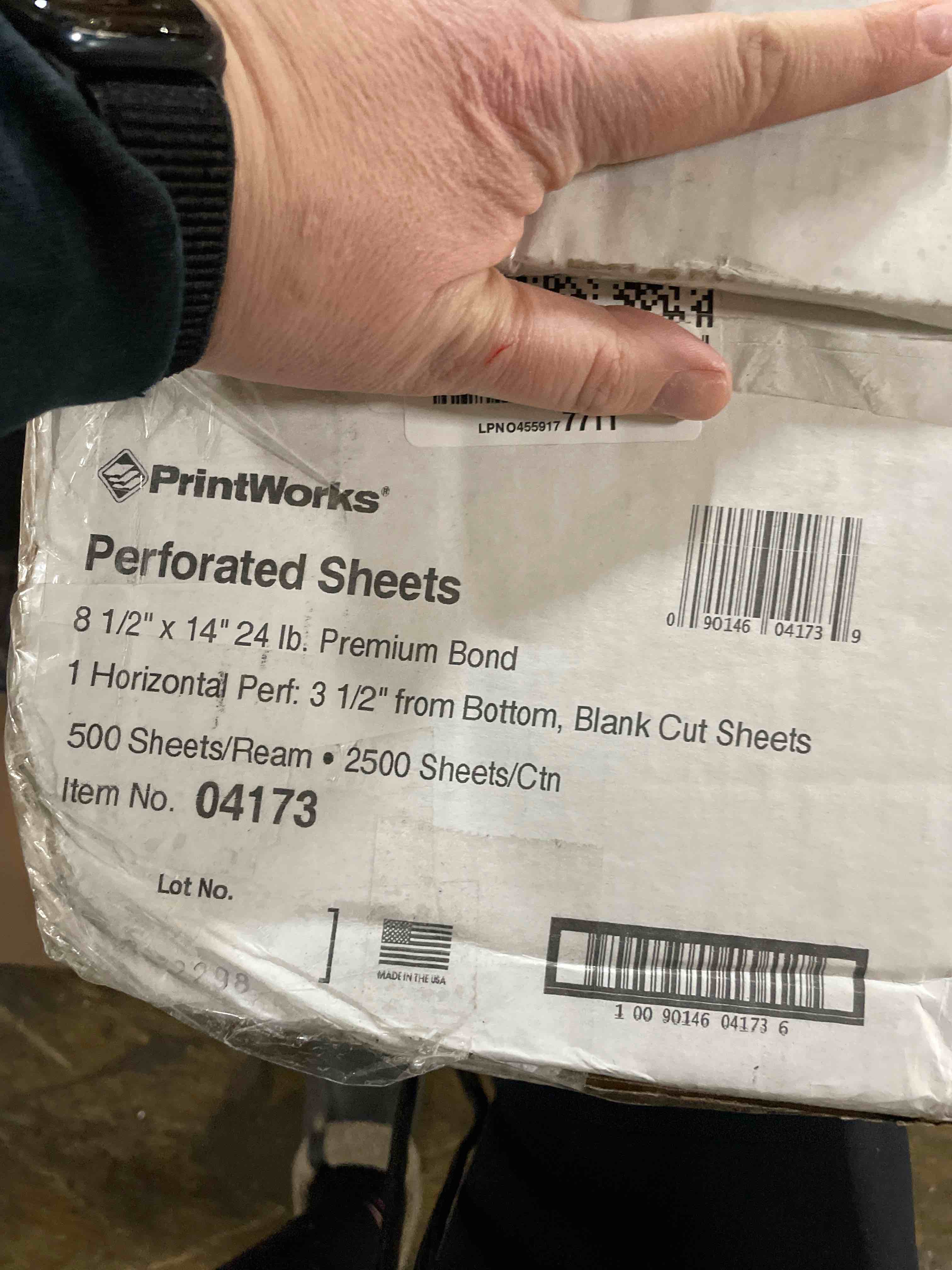 Condition photo showing As Is for HALF GONE Printworks 100 Percent Recycled Multipurpose Paper, 20 Pound, 92 Bright, 8.5 x 11 Inches, White, 6 Reams 2400 sheets (00018C)