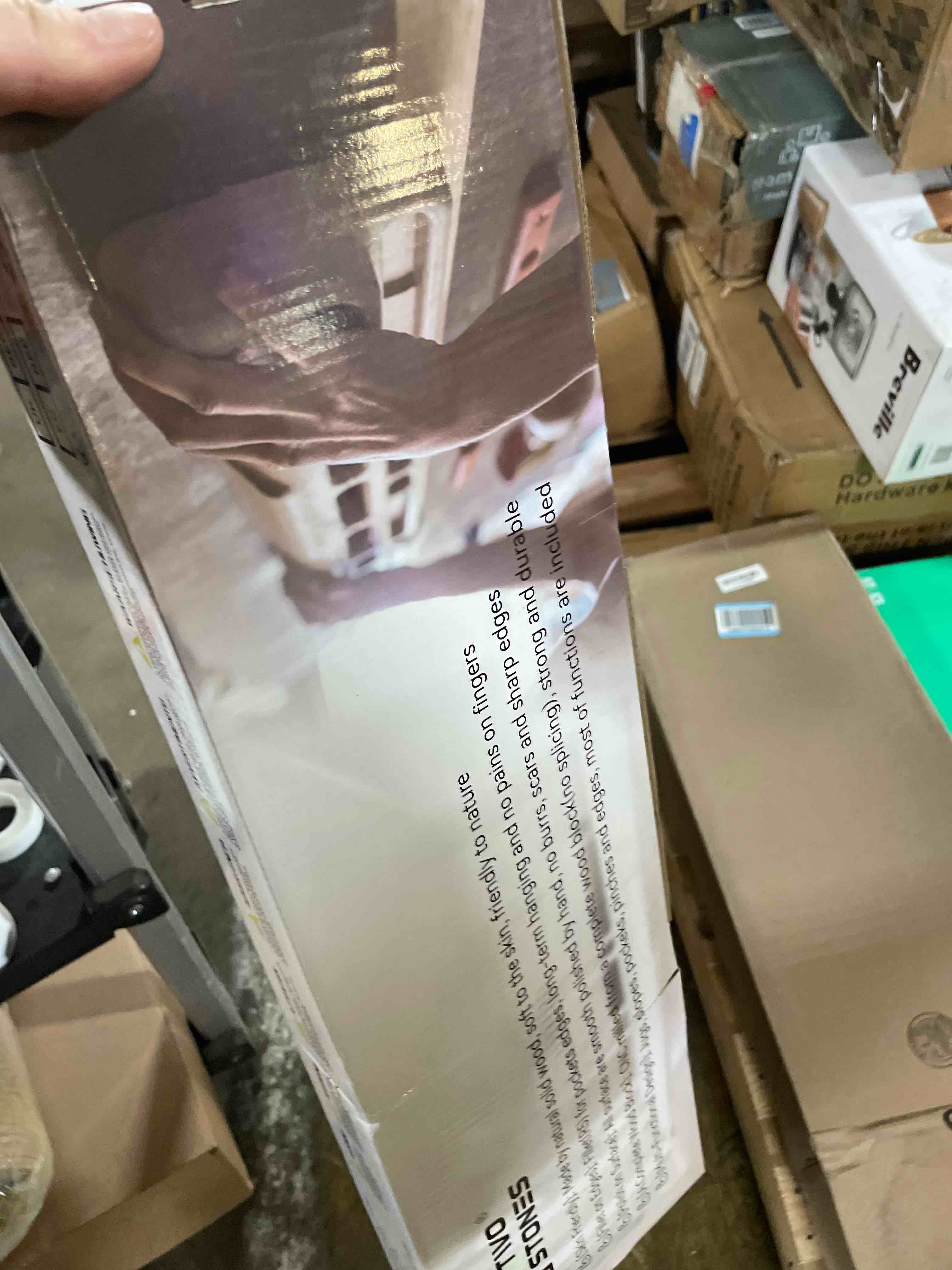 Condition photo showing New/Like New for TWO STONES Climbing Hangboard Rock Climbing Training as Climbing Fingerboard with Jugs, Slopes and Edges, Pockets as Door Mounted Training Station Rock Climbing Pull Up Bar CJ-HB2001BX Boxwood