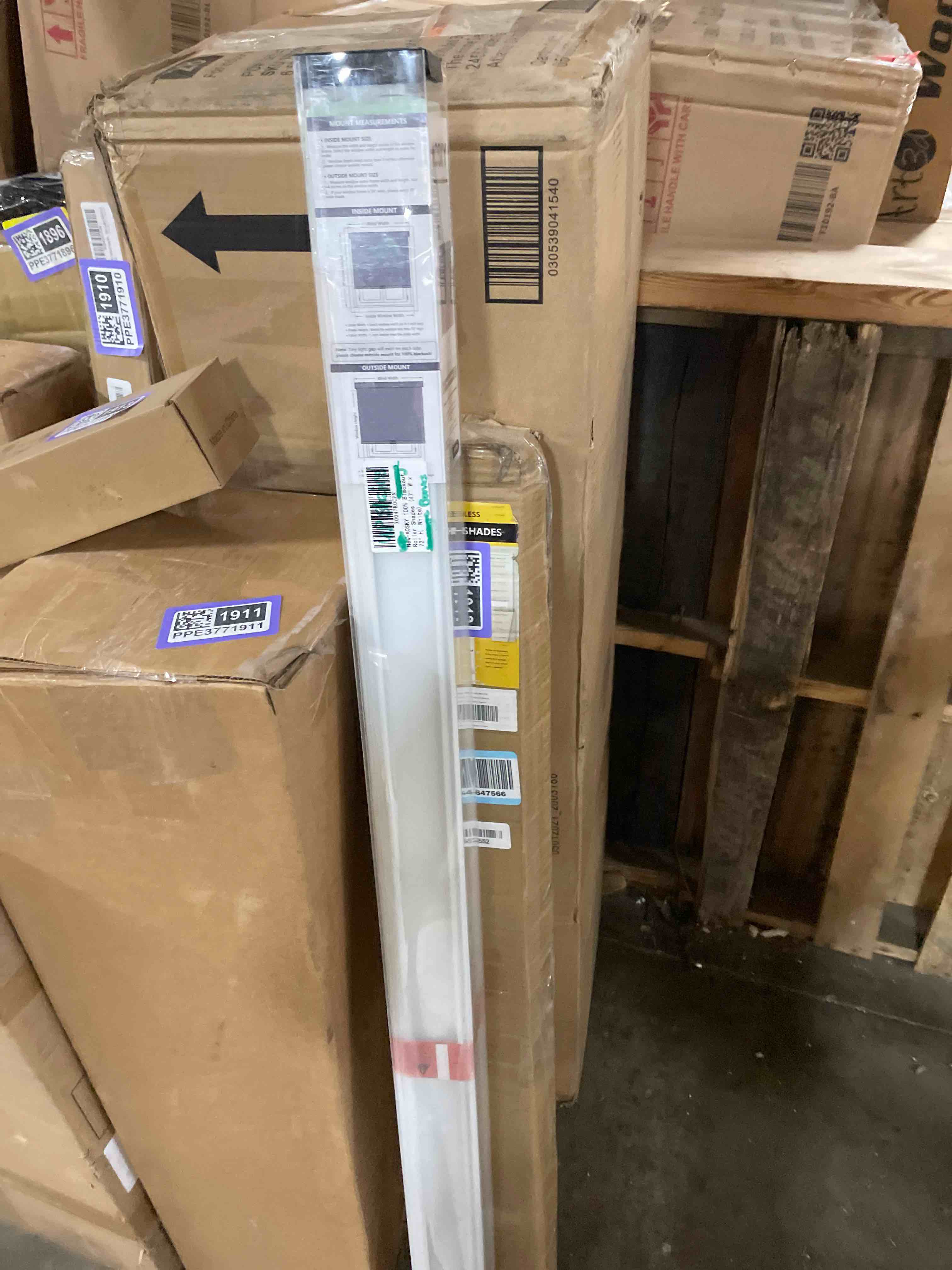 Condition photo showing New/Like New for AOSKY Blackout Roller Shades Cordless Blinds for Windows, Free-Stop Shades with Valance, Thermal Insulated Fabric, UV Protection, Natural Woven Blinds for Home and Office (47" W x 72" H, White) White 47"W x 72"H