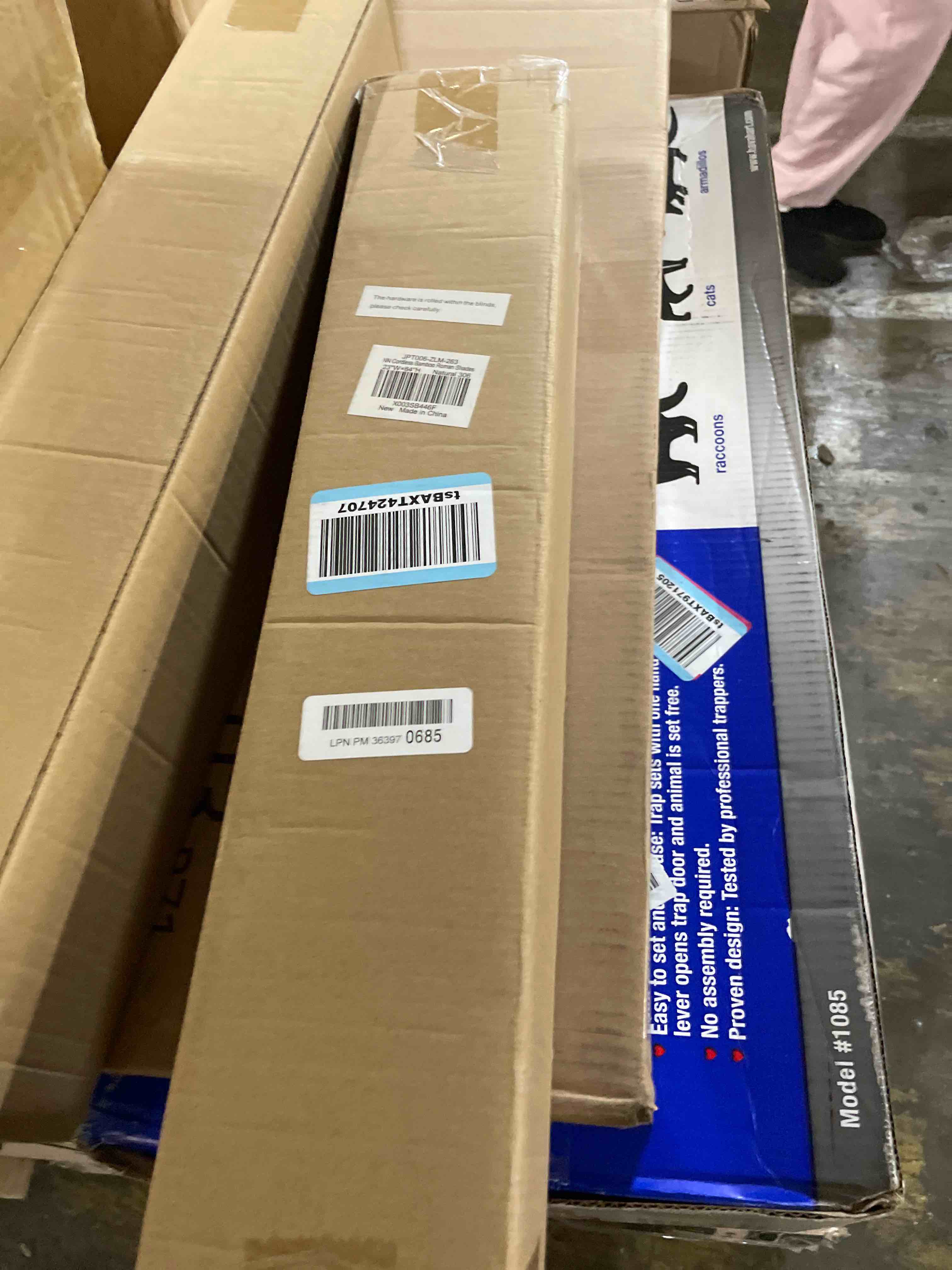 Condition photo showing New/Like New for LazBlinds No Tools No Drill Cordless Bamboo Roman Shades, Light Filtering Window Treatment, Roll Up Bamboo Blinds for Windows 23'' W x 64'' H, Natural 306 Light Filtering-natural306 23" W x 64" H