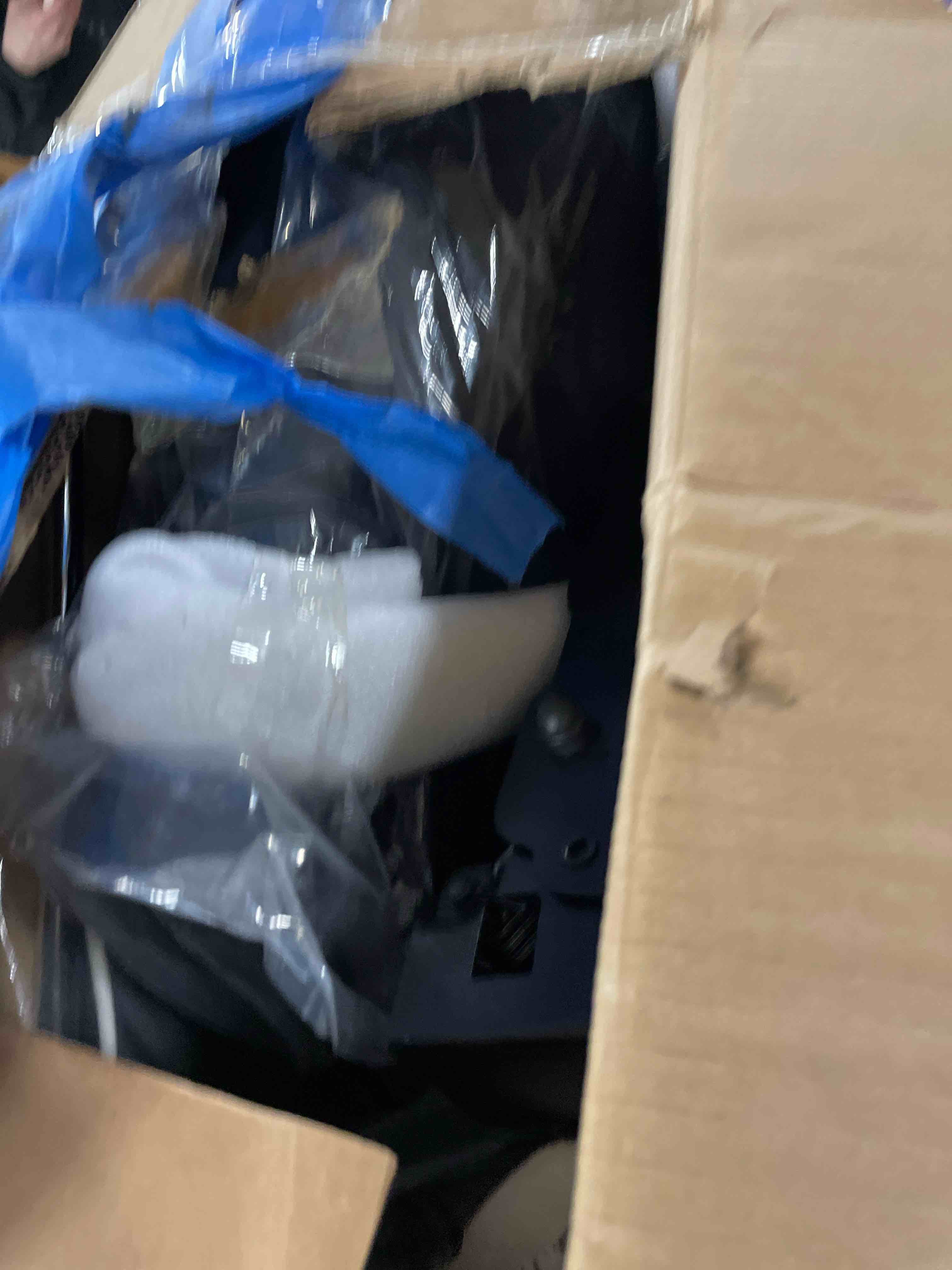 Condition photo showing As Is for YSSOA Gaming Chair, Computer Chair with Footrest, Height Adjustable & 90°-135° Tilt Function, Swivel Recliner Ergonomic Racing Style Video Game Chair with Lumbar Support (Black/White)