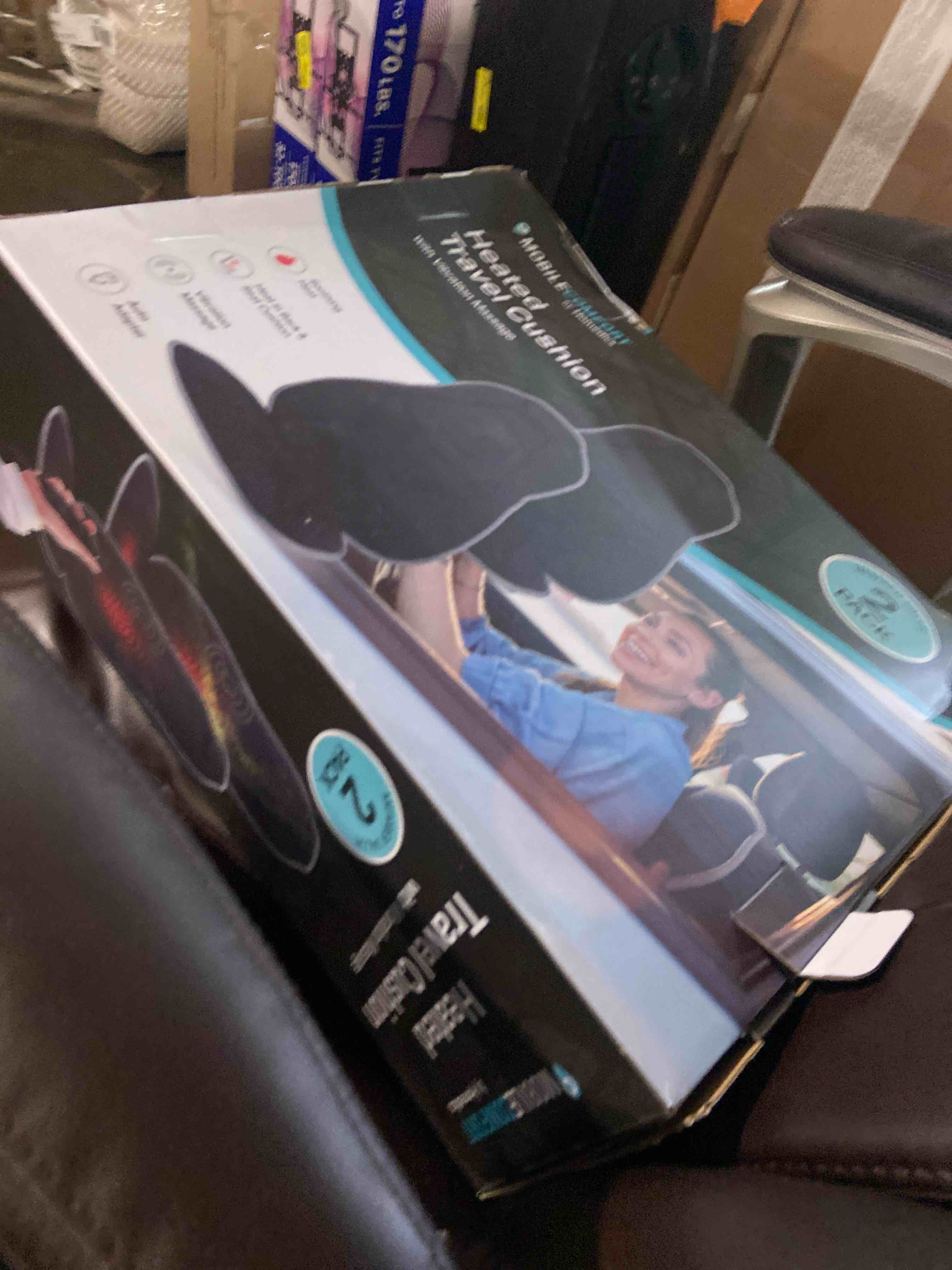 Condition photo showing Good Condition for Homedics Heated Travel Cushion With Vibration Massage, 2-Pack, Black