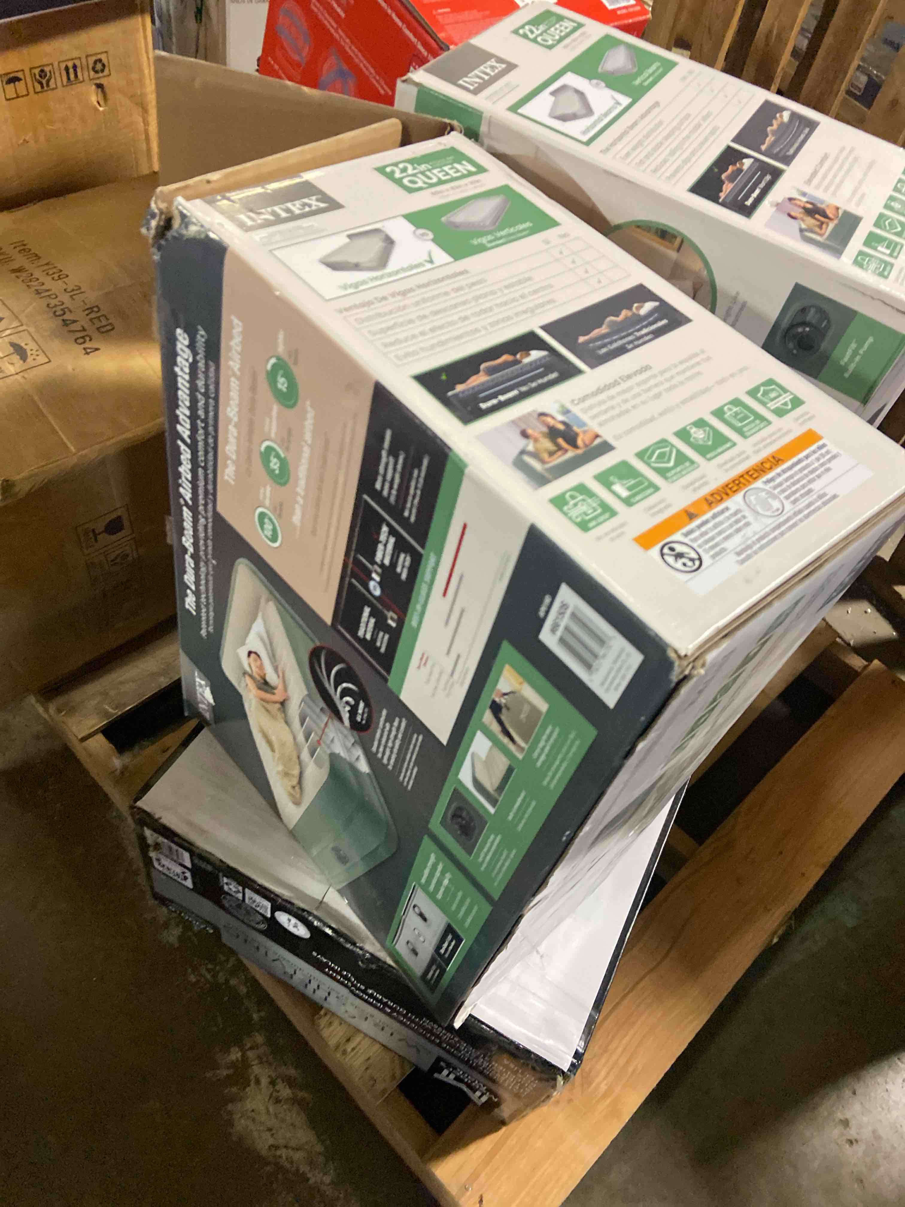 Condition photo showing New/Like New for Intex 22" Queen Premium Comfort Air Mattress with Headboard