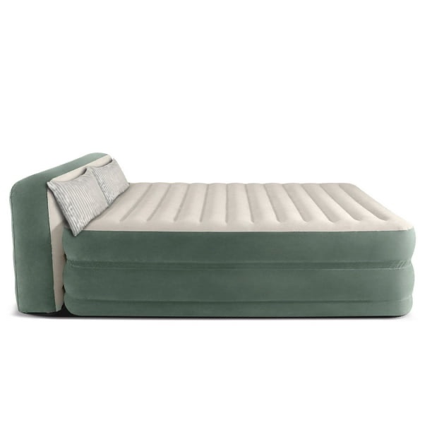 Intex 22" Queen Premium Comfort Air Mattress with Headboard
