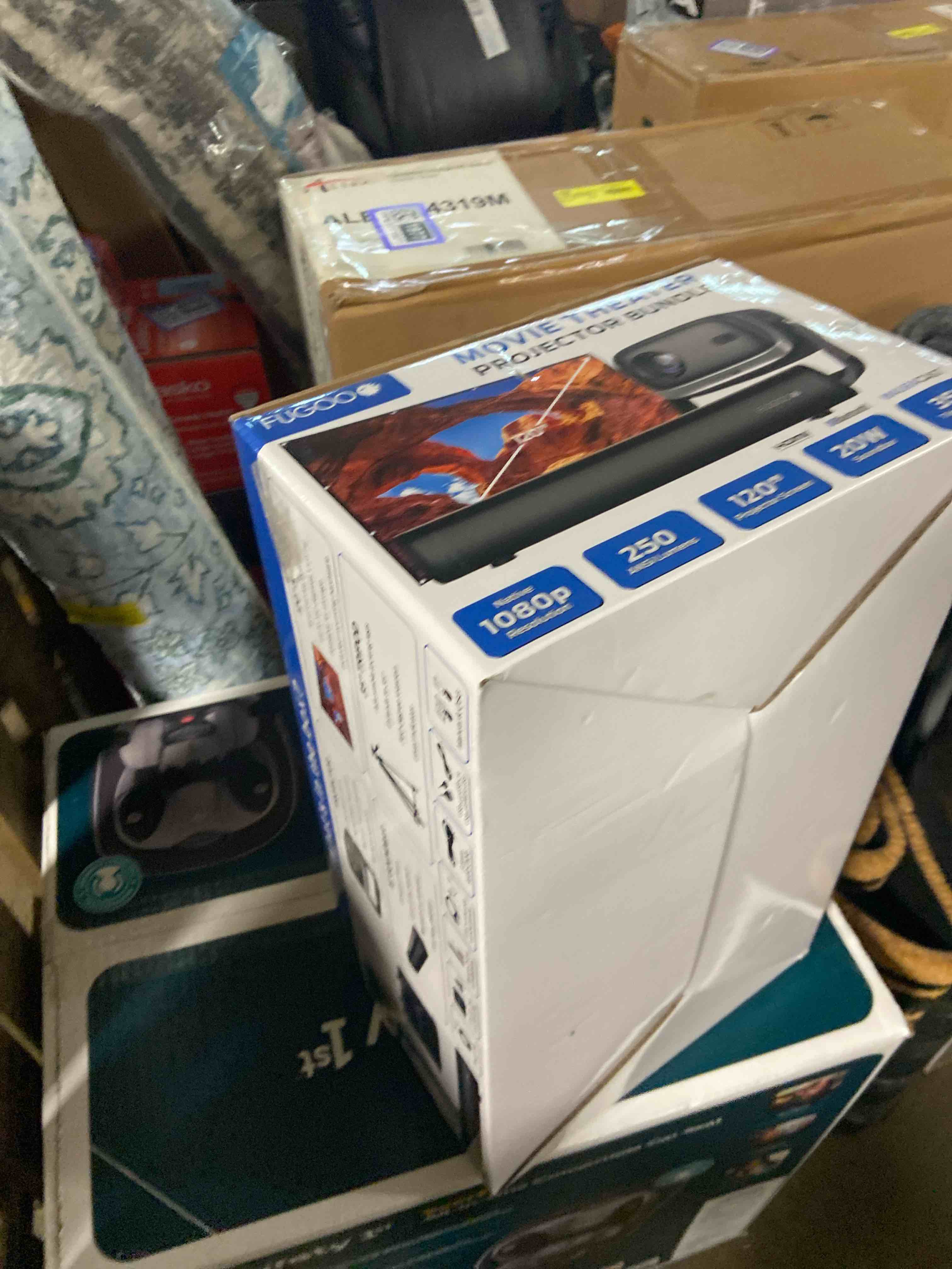 Condition photo showing New/Like New for Fugoo Outdoor Projector & Soundbar Bundle with Tripod & 120" Foldable Screen