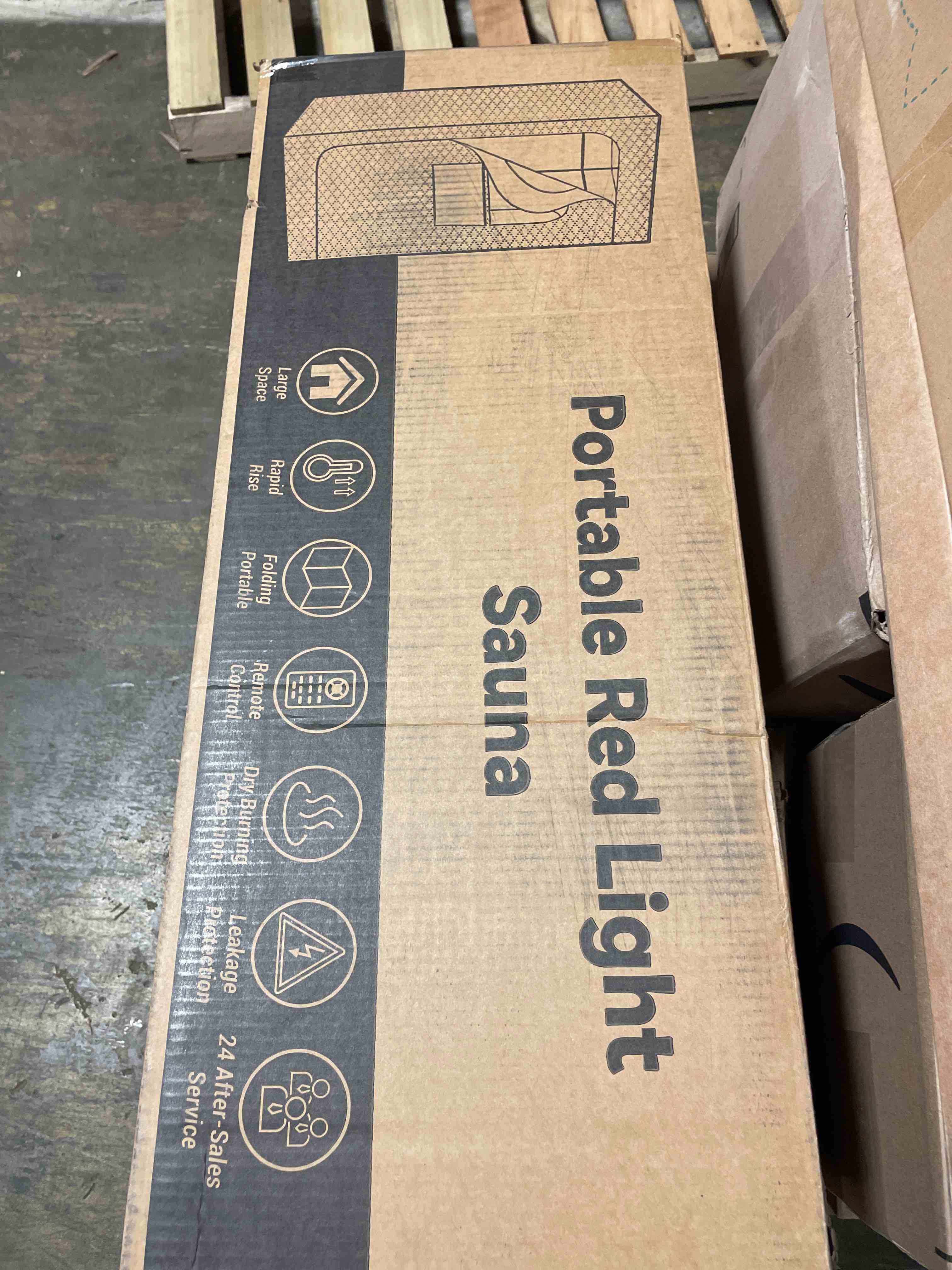 Condition photo showing New/Like New for Far Infrared Sauna Box with Red Light Therapy, Portable Dry Sauna for Relaxation, Detoxification, Carbon Crystal Heating,9 Levels, Full Size 5.9ft×2.9ft×2.6ft Full-body