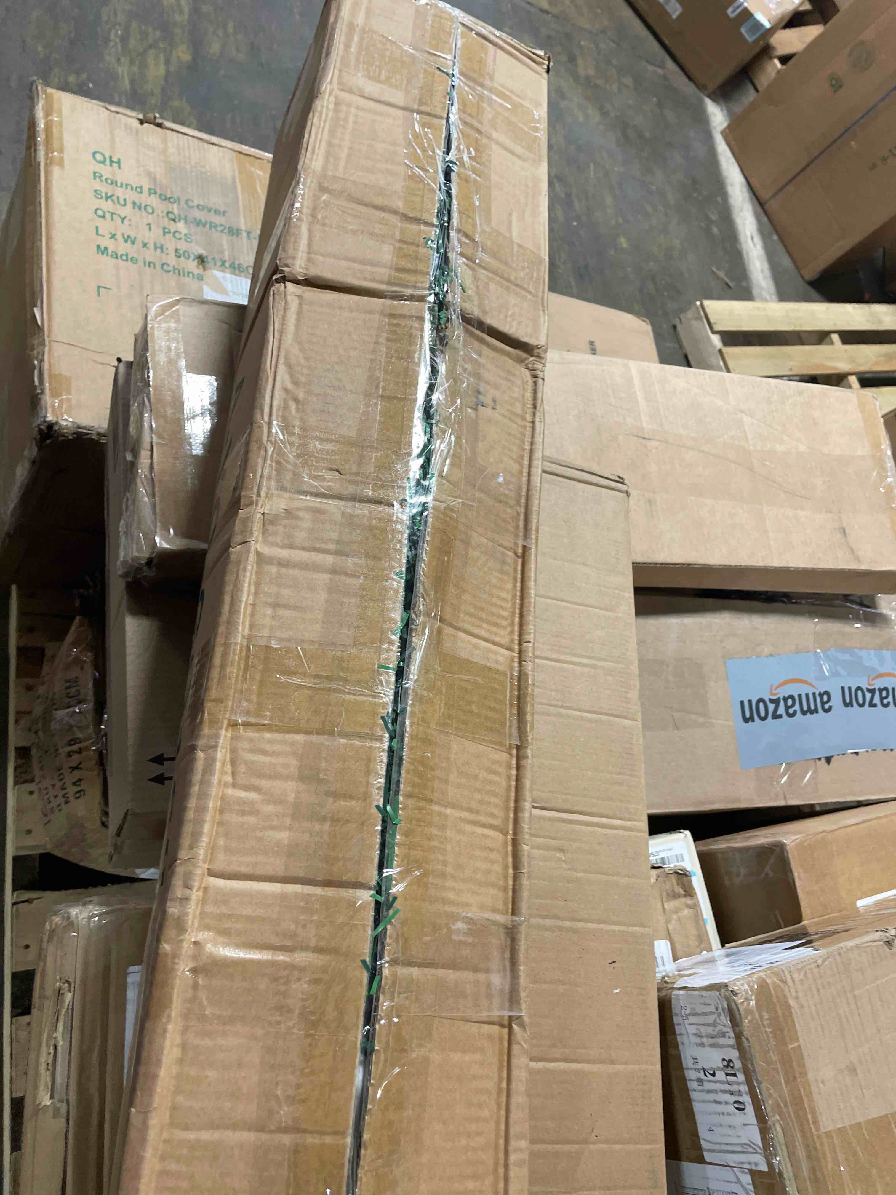 Condition photo showing As Is for Juegoal 7 ft Pre-Lit Optical Fiber Christmas Artificial Tree, with LED RGB Color Changing Led Lights, Snowflakes and Top Star, Festive Party Holiday Fake Multicolor Xmas Tree with Sturdy Metal Legs Green 7 FT