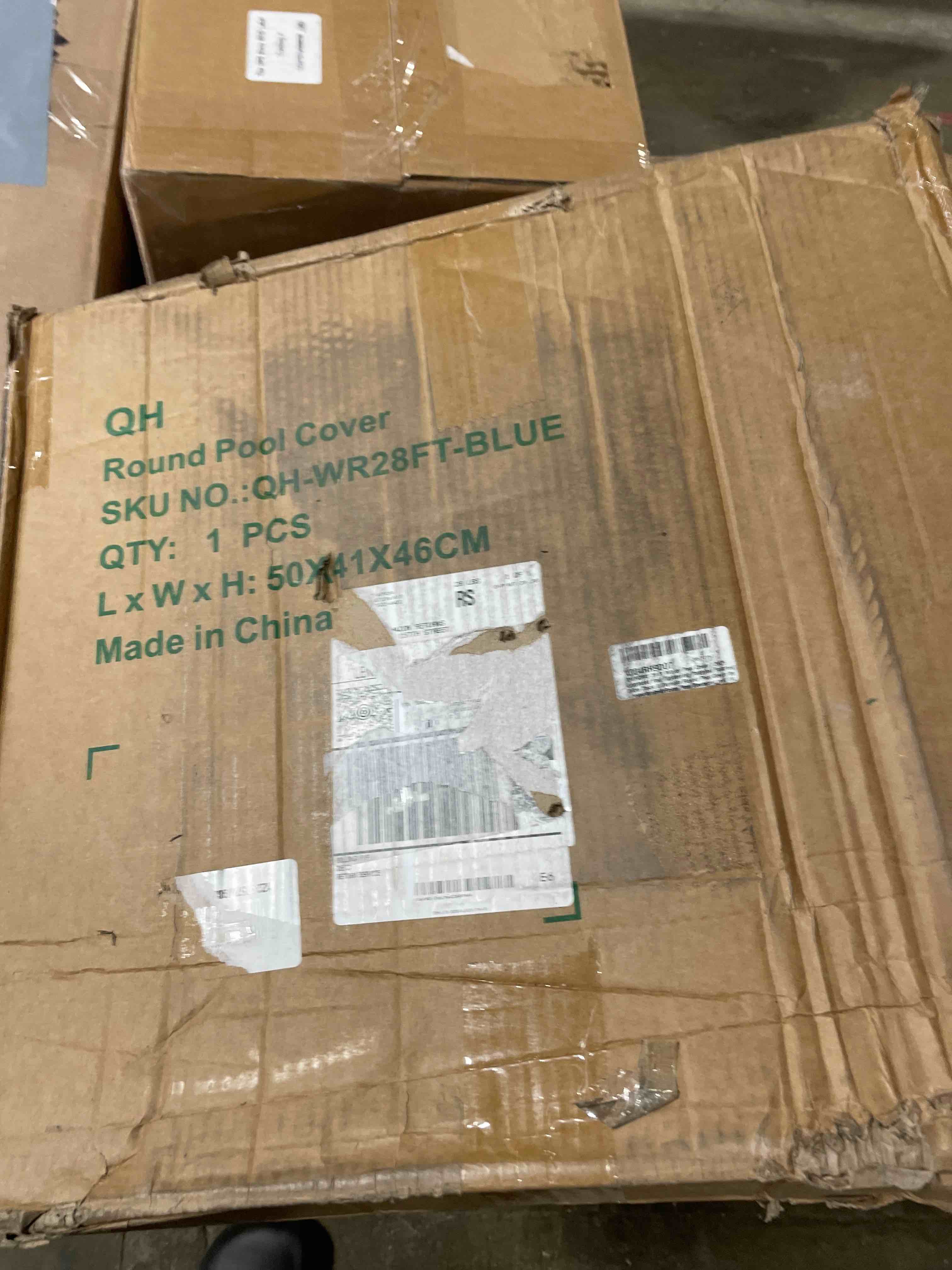 Condition photo showing New/Like New for QH.HOME 28 Ft Winter Pool Cover [ 2025 Upgraded Fast Tightening Patented Ratchet ] Extra Thick & Durable Round Pool Covers for Above Ground Pools Tear Resistant and UV Resistant Swimming Pool Cover Round 28' (Round)