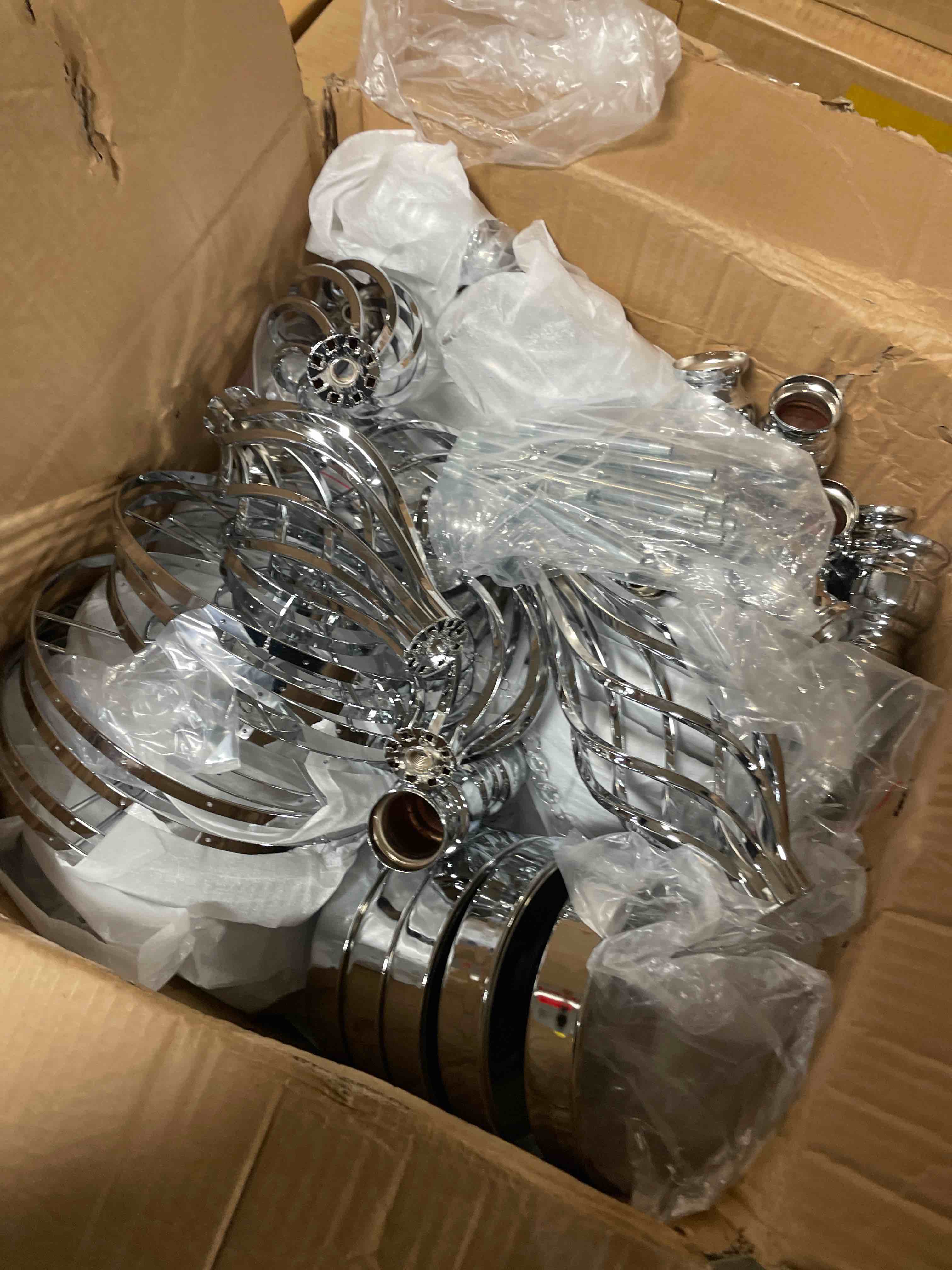 Condition photo showing New/Like New for 10 Pcs 19.3 inches Tall Crystal Flower Stand Wedding Road Lead Tall Flower Holders Centerpiece Crystal Flower Chandelier Metal Flower Vase for Reception Tables Wedding Supplies