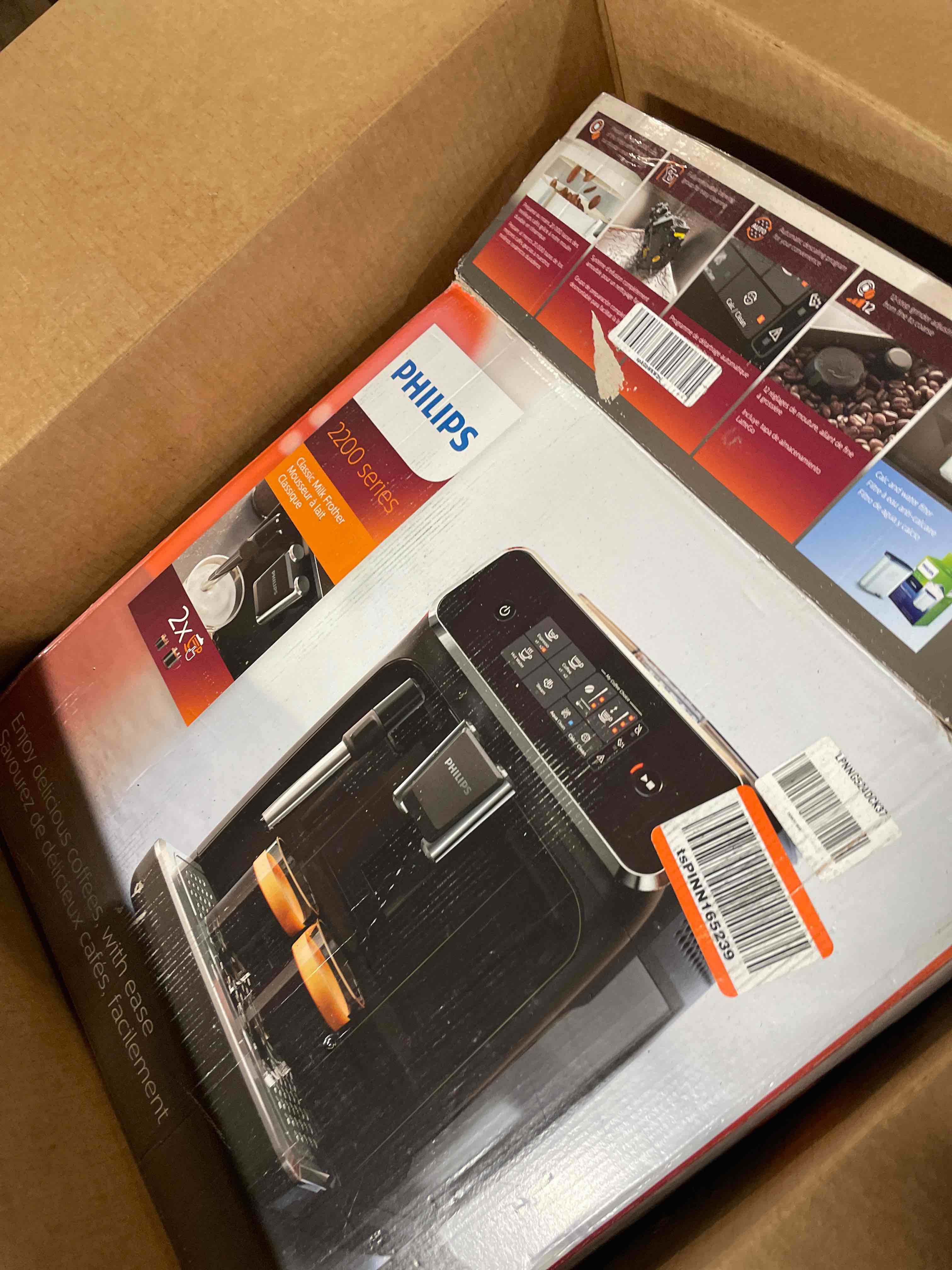 Condition photo showing As Is for Philips 2200 Series Fully Automatic Espresso Machine, Classic Milk Frother, 2 Coffee Varieties, Intuitive Touch Display, 100% Ceramic Grinder, AquaClean Filter, Aroma Seal, Black (EP2220/14) 2200 Series Classic Milk Frother