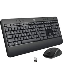 Logitech MK540 Advanced Wireless Keyboard and Mouse Combo for Windows, 2.4 GHz Unifying USB-Receiver, Multimedia Hotkeys, 3-Year Battery Life, for PC, Laptop