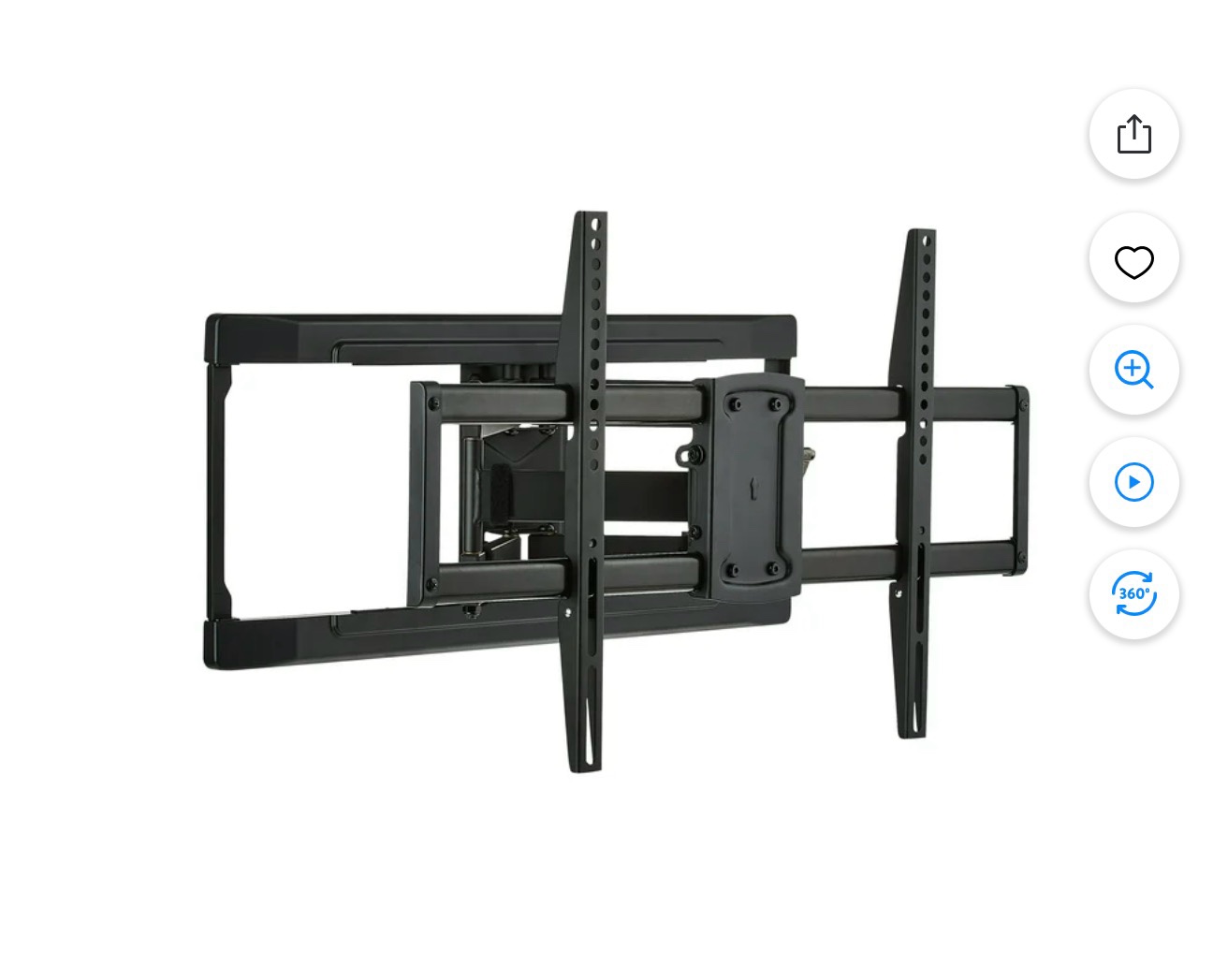 onn Full Motion TV Wall Mount for 50" to 86" TVs, UL Listed, swivel ±45°, up to +15/-15°Tilting