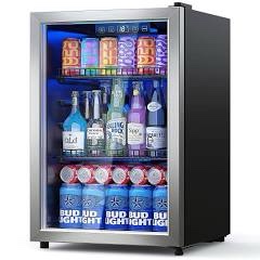 Beverage Refrigerator Cooler, 95 Can/2.6 Cubic Feet Mini Fridge with