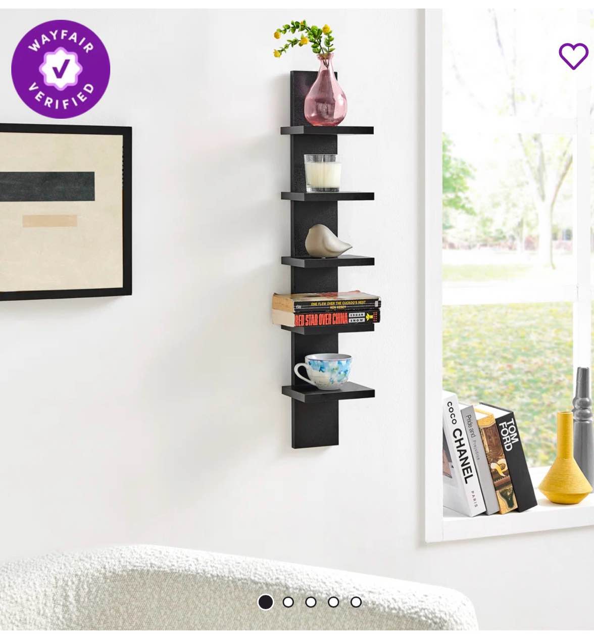 Wyaconda 5 Tier Column Wall Shelf