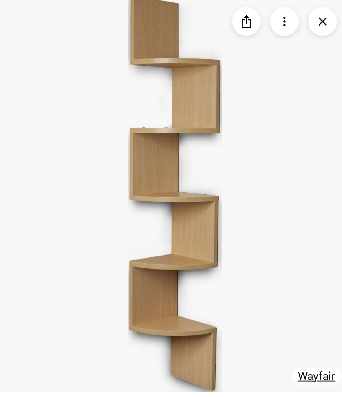 Ebern Designs Saveliy 5 Tier Corner Wall Shelf